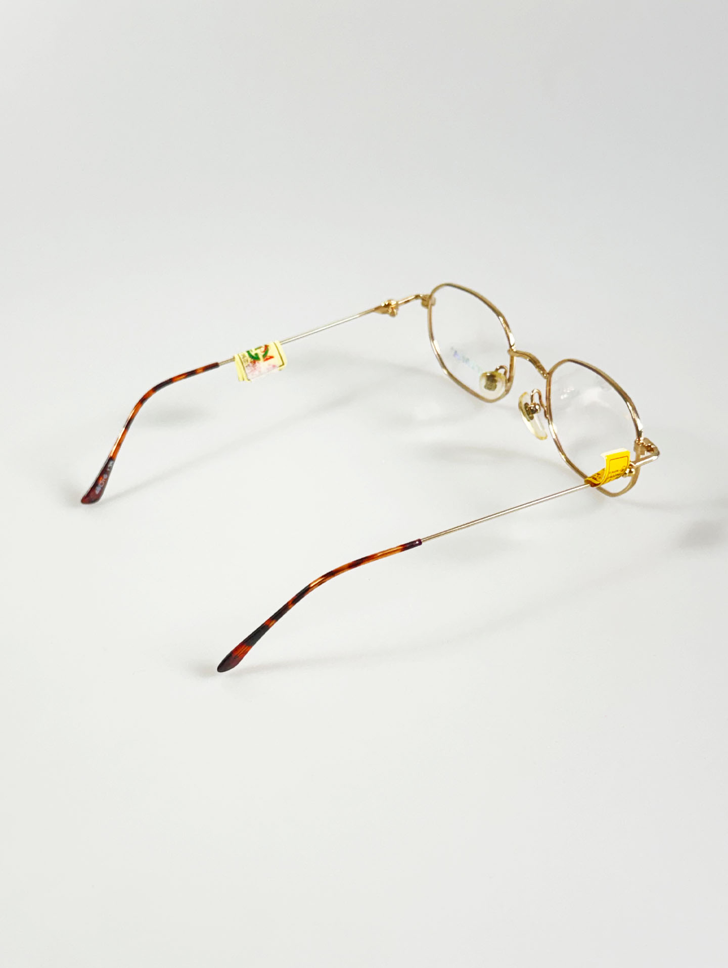 PATIMA Gold Slim Square Metal Frame Glasses