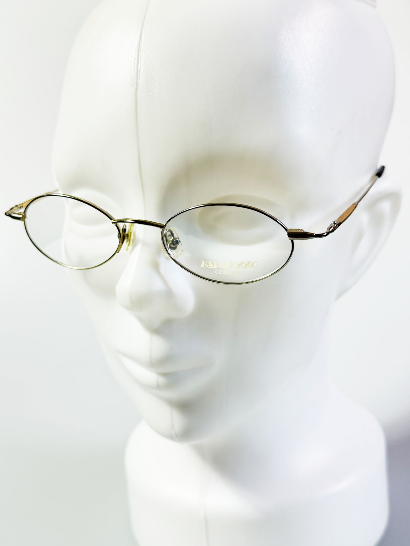 ESPARSO OCCHIALI Silver Slim Oval Metal Glasses