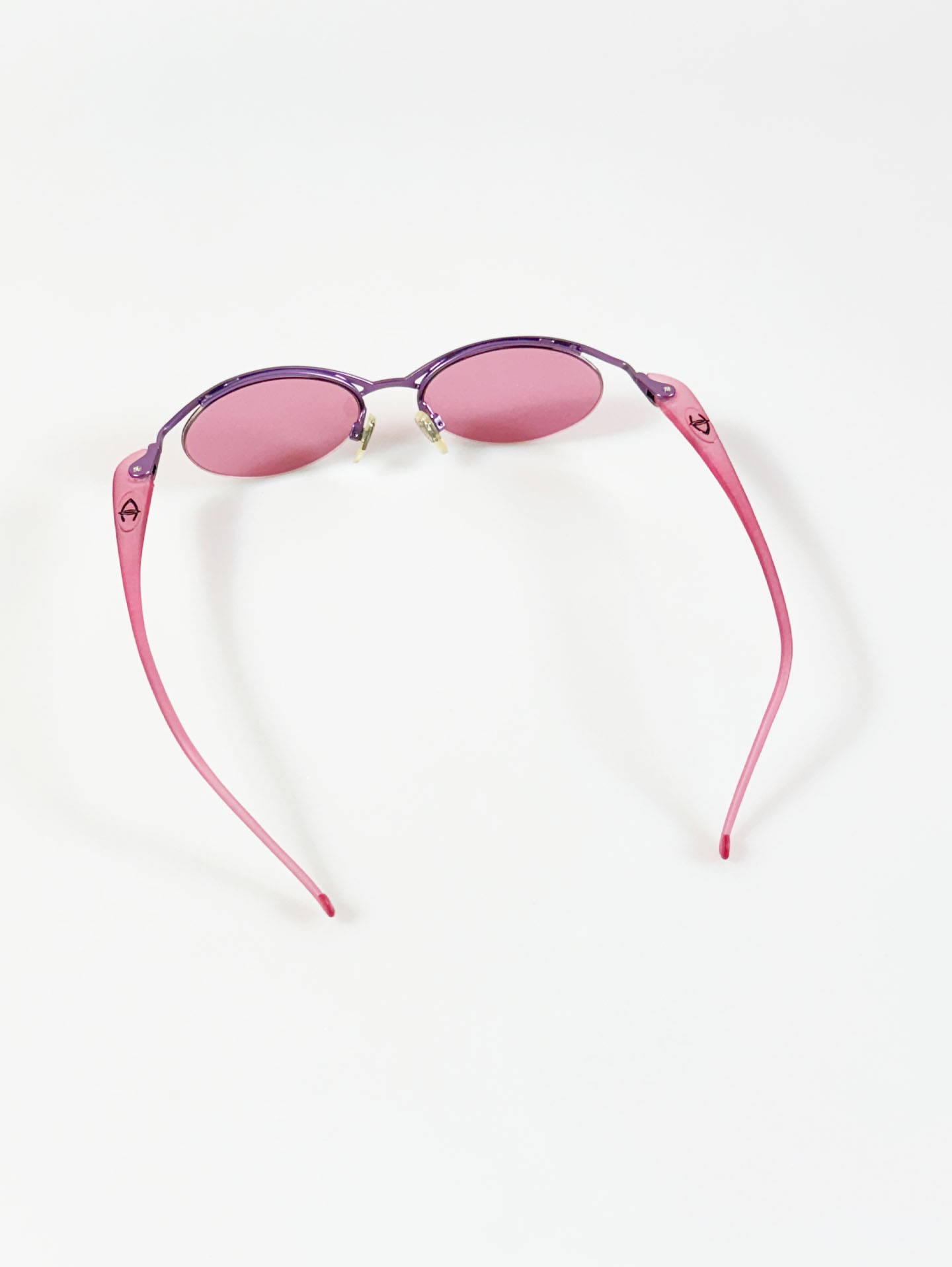 90’s COOL EYES Half-Rim Oval Metal Tinted Sunglasses