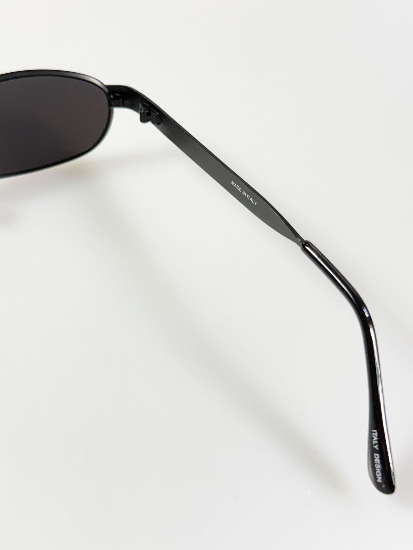 Adidas Black Slim Oval Metal Sunglasses
