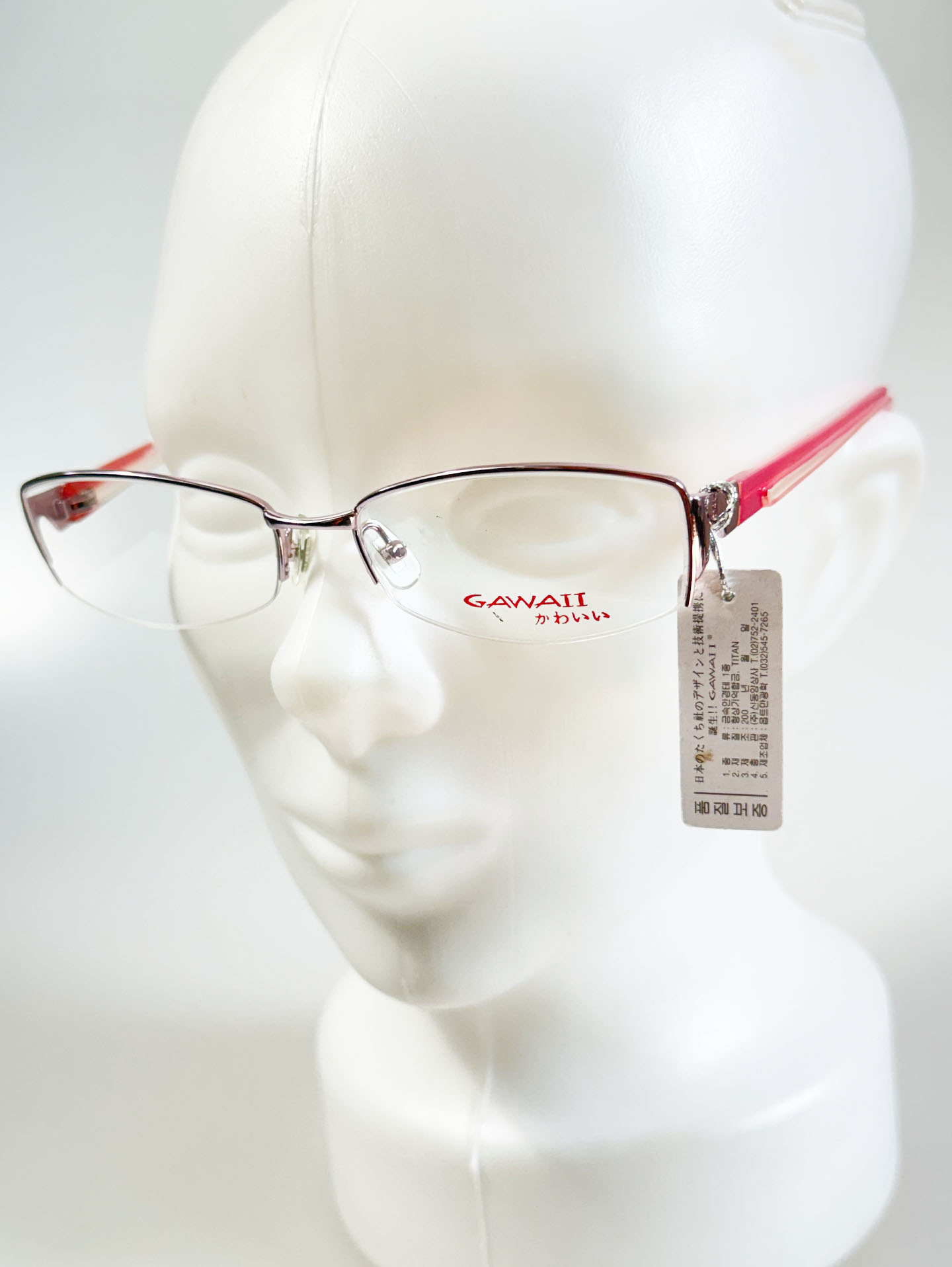 GAWAII Titanium Semi-Rimless Glasses Collection Series 02.
