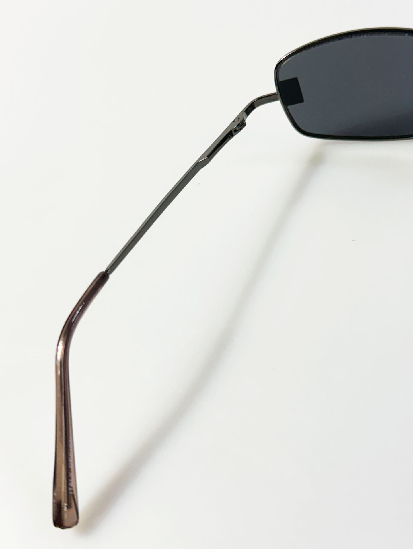 Gunmetal Slim Square Frame Sunglasses