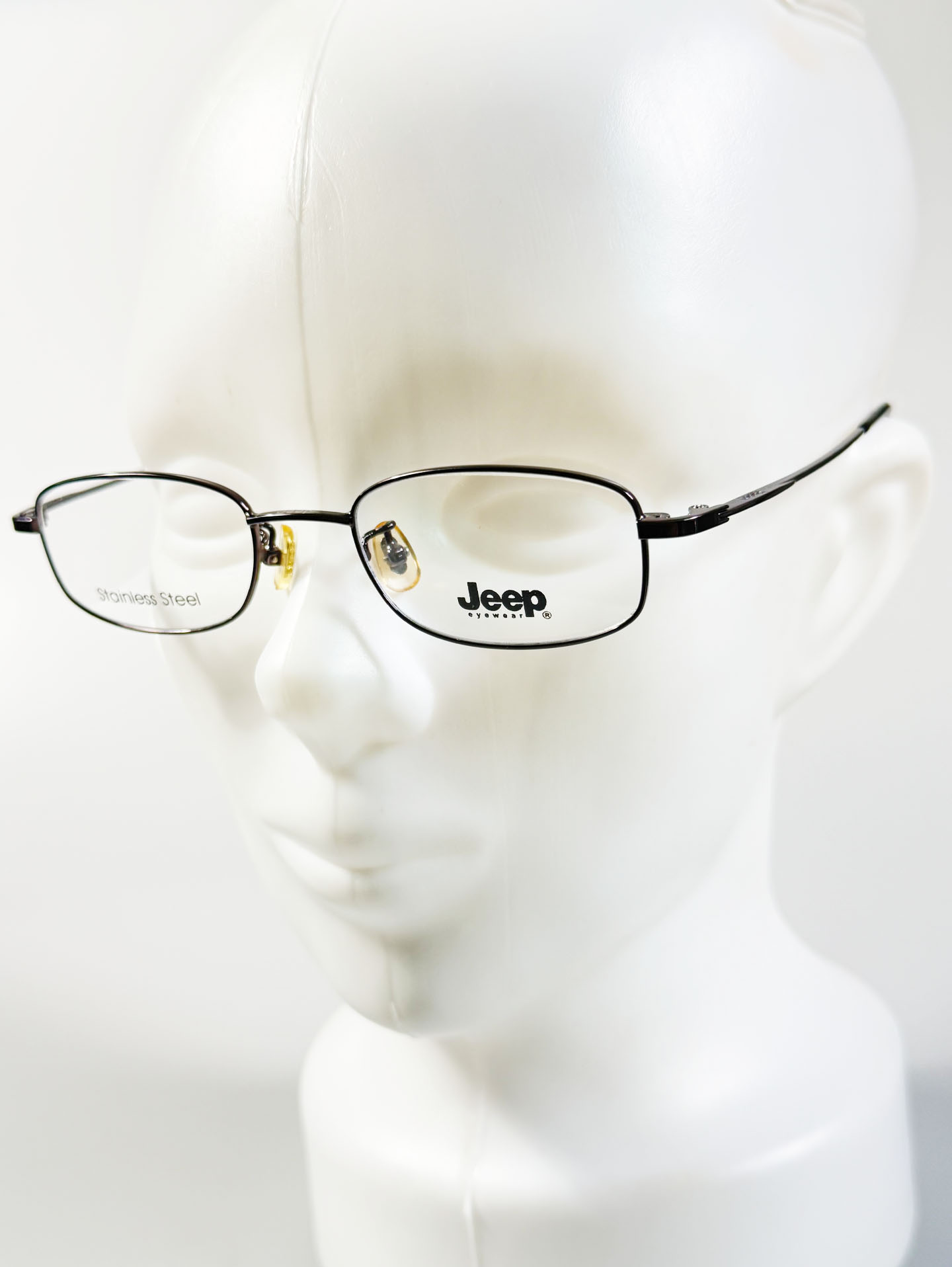 JEEP Gunmetal Slim Square Frame Glasses