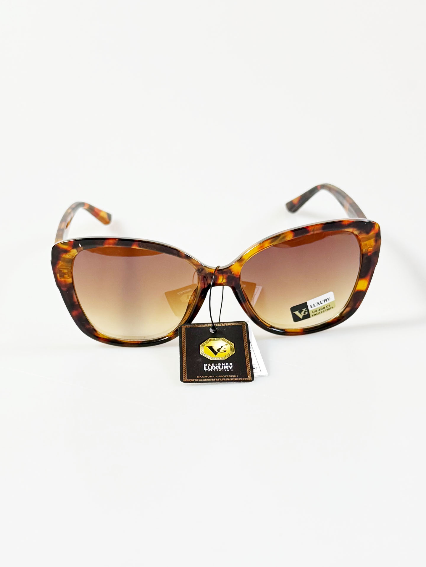 VG EYEWEAR Tortoiseshell Oversized Butterfly Frame Sunglasses