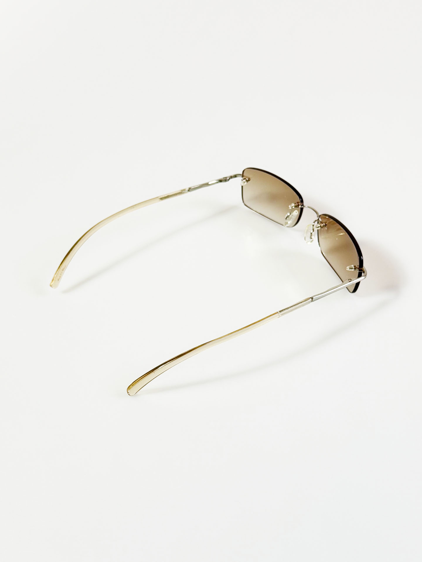 CAPRIO Rimless Square Metal Tinted Sunglasses