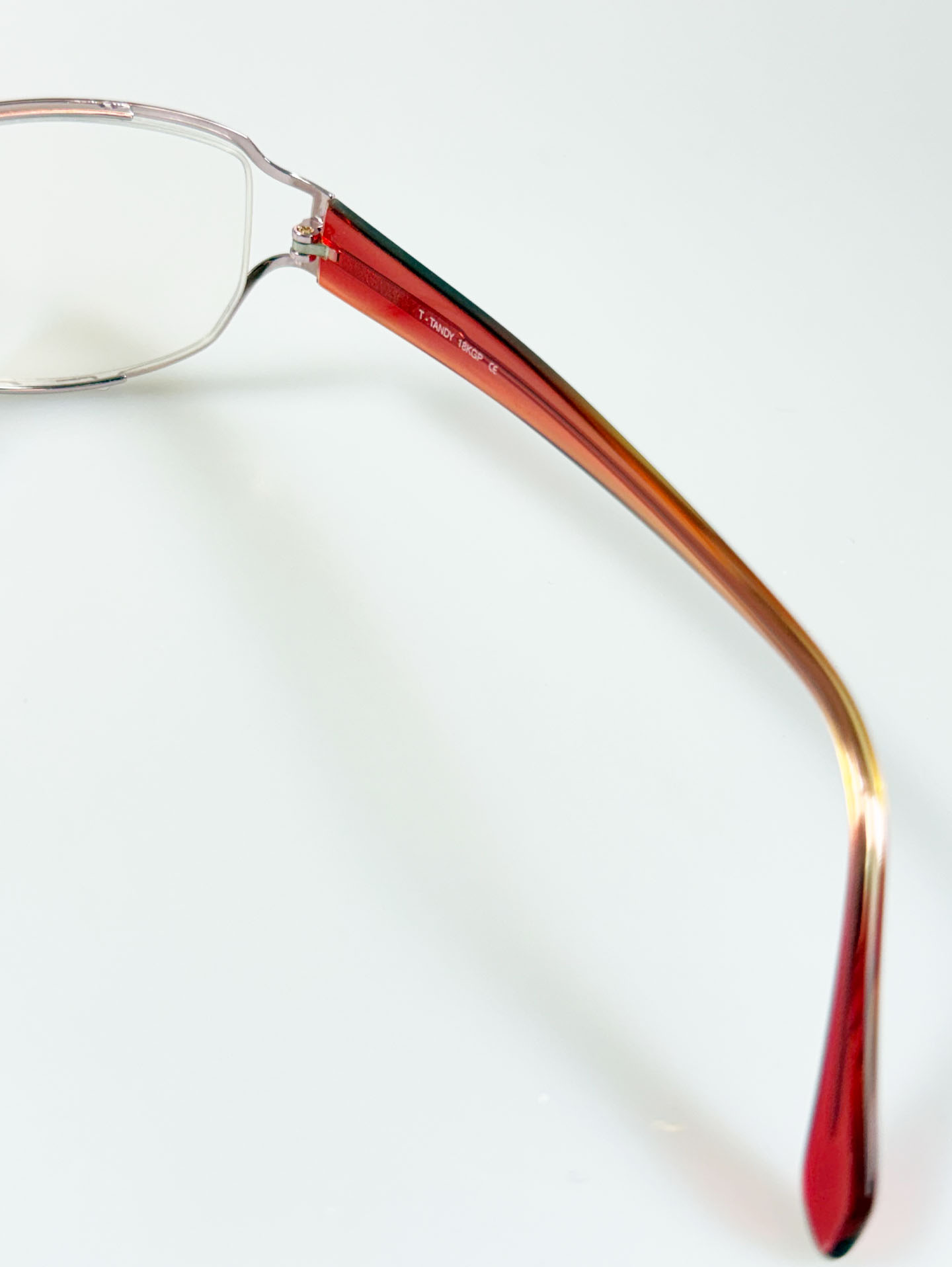 TANDY Pink Slim Oval Metal Frame Glasses