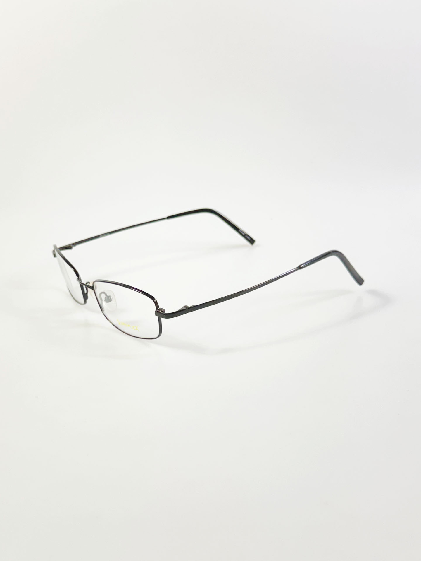 90's SUREFLEX Black Slim Square Metal Glasses