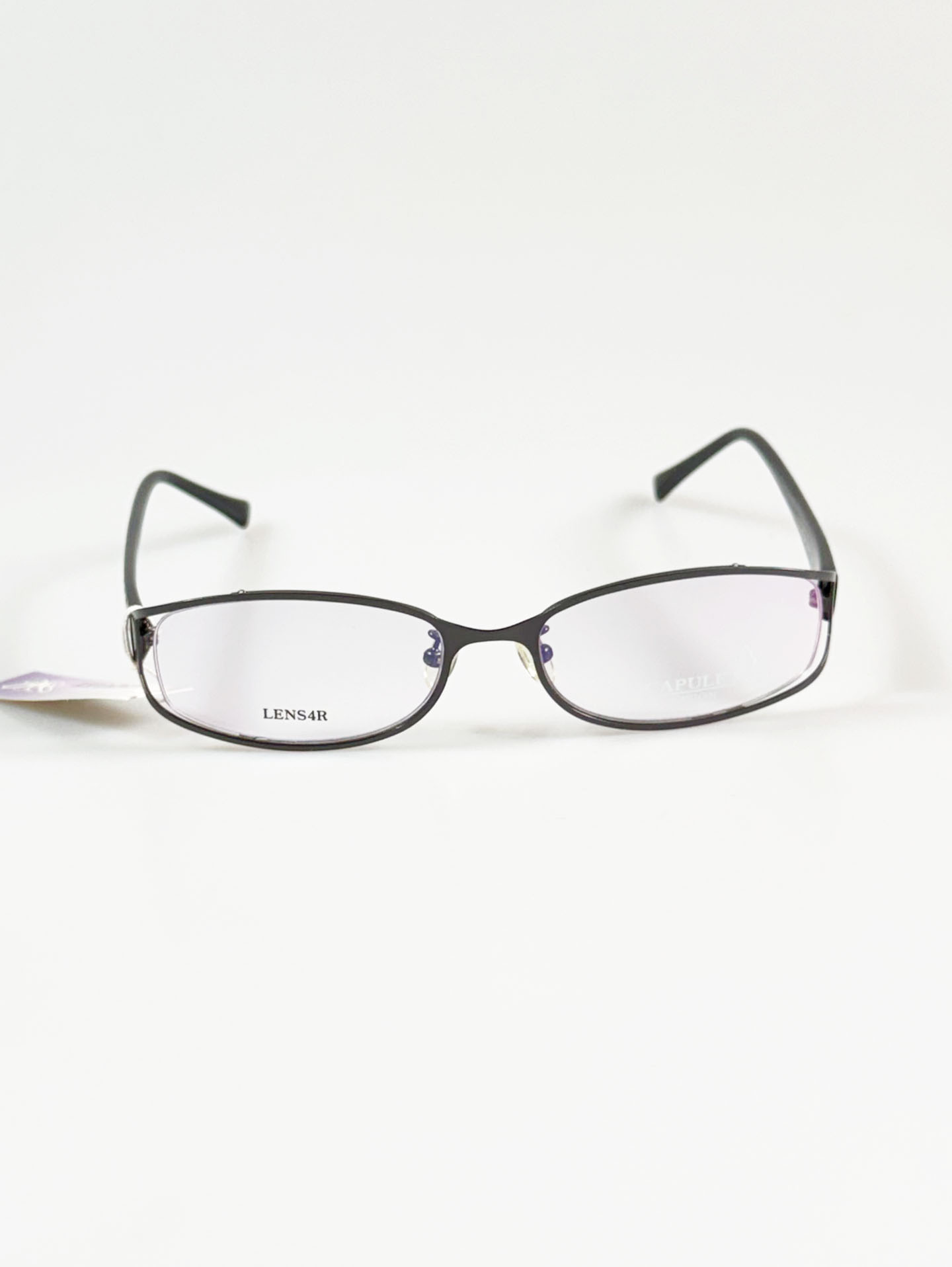 CAPULET Dark Gray Soft Square Metal Glasses