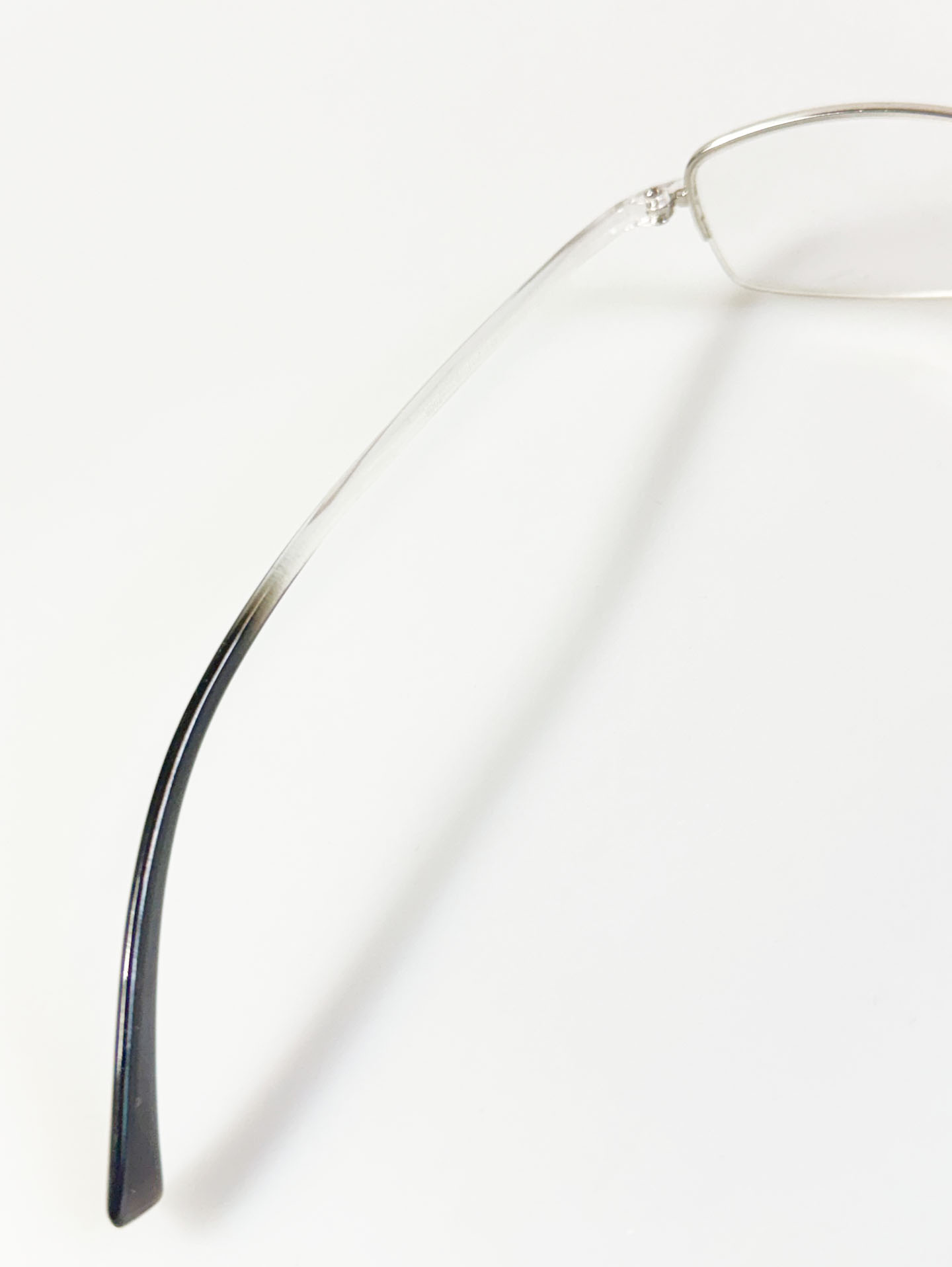 Silver Semi-Rimless Square Metal Glasses