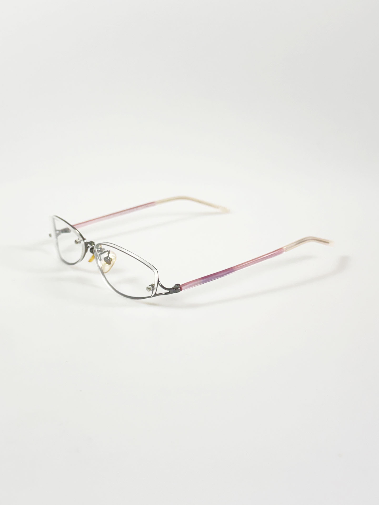 POLESTAR Underrim Silver Oval Metal Glasses