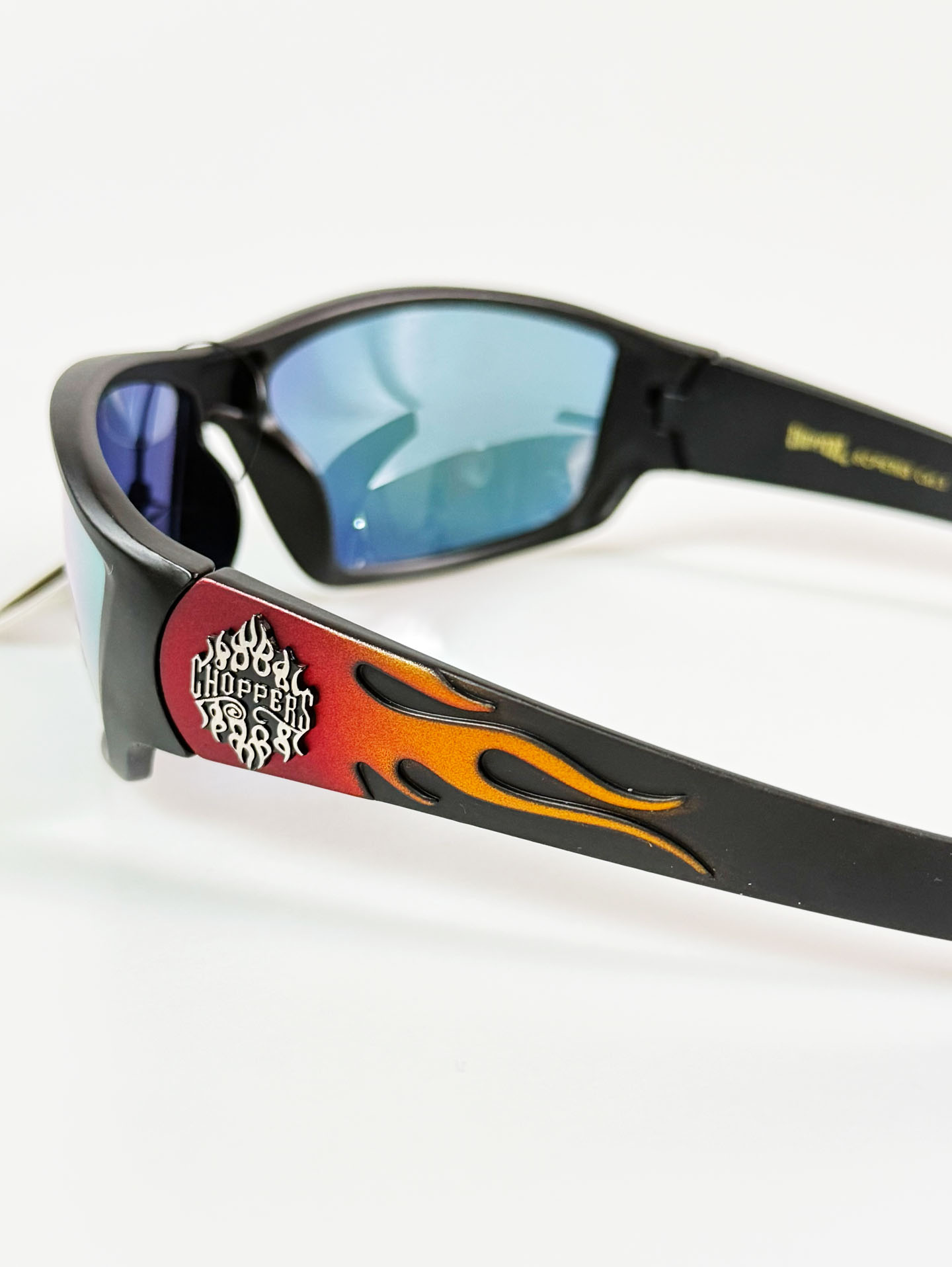 CHOPPERS Wraparound Matte Black Square Frame Sunglasses