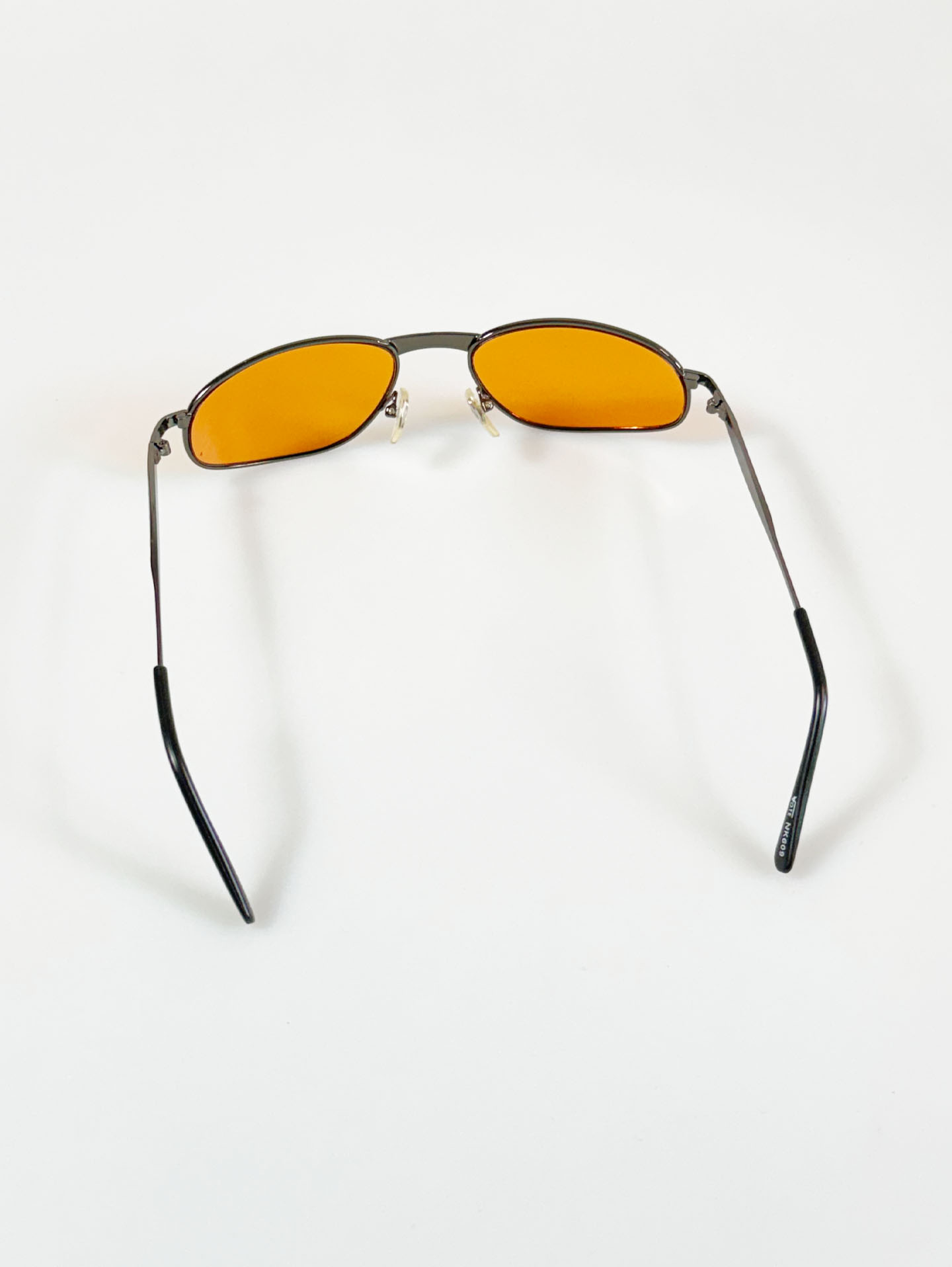 VOTE Slim Oval Metal Frame Tinted Sunglasses
