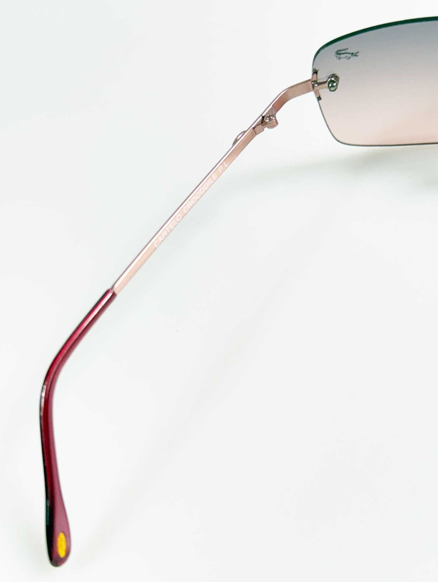 90's CARTELO Rimless Square Metal Tint Sunglasses