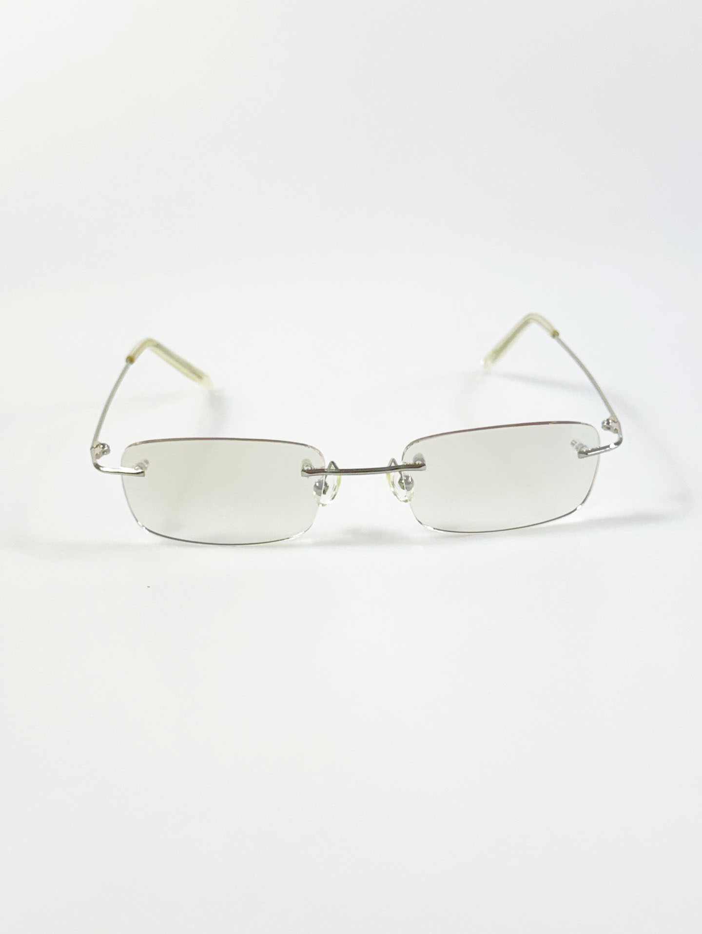 CAPRIO Rimless Square Metal Tinted Sunglasses