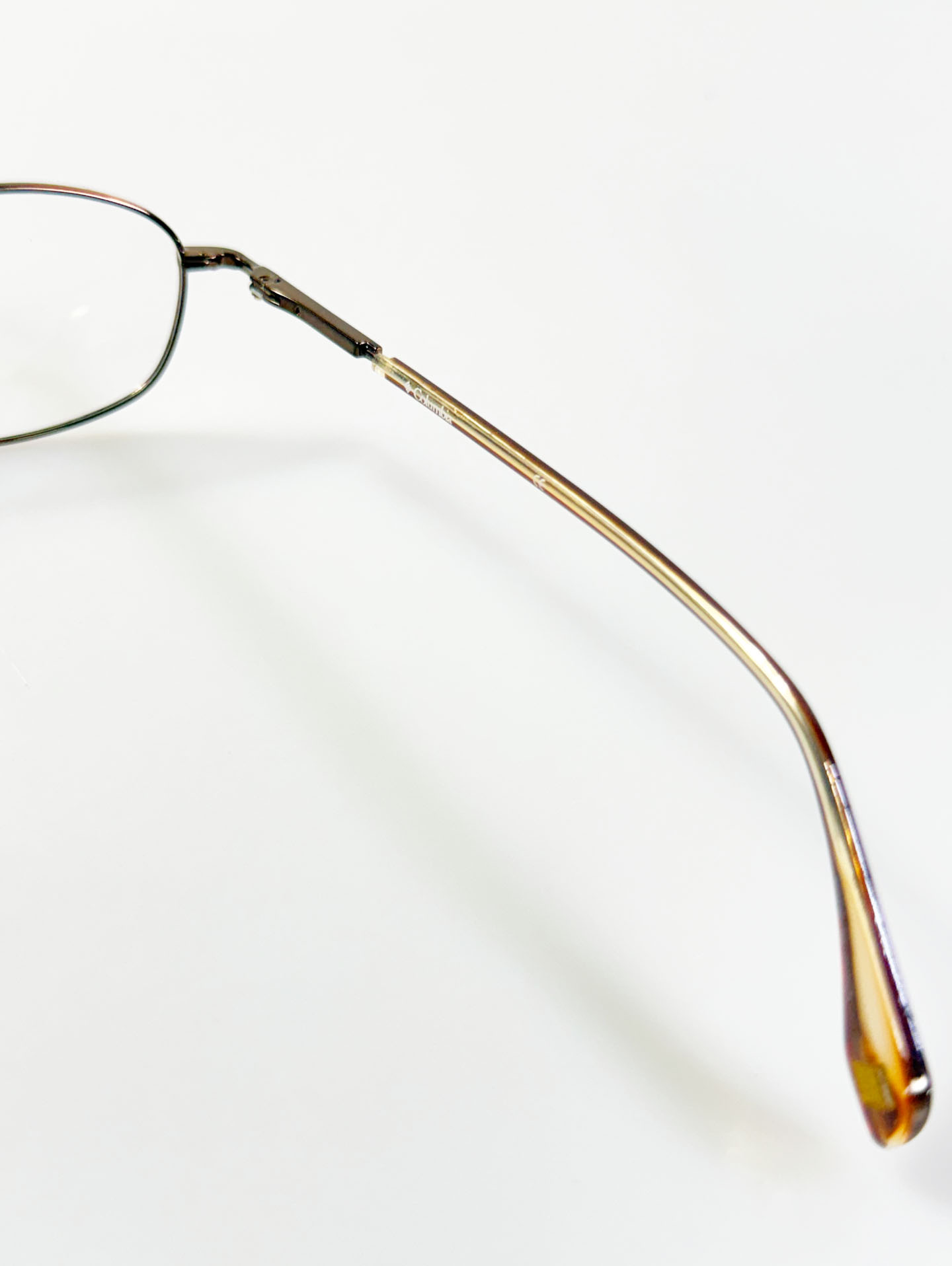 Columbia Brown Slim Oval Metal Glasses