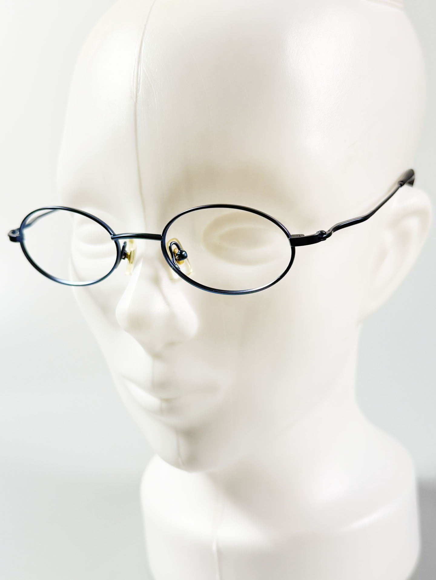RUCHIANO Blue Slim Oval Metal Glasses
