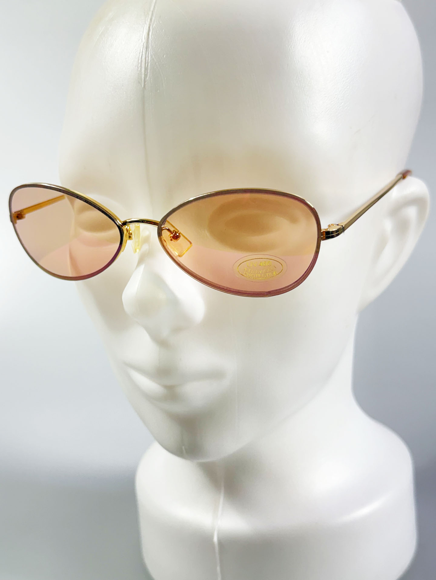 IXRON Rimless Cat-Eye Metal Tint Sunglasses