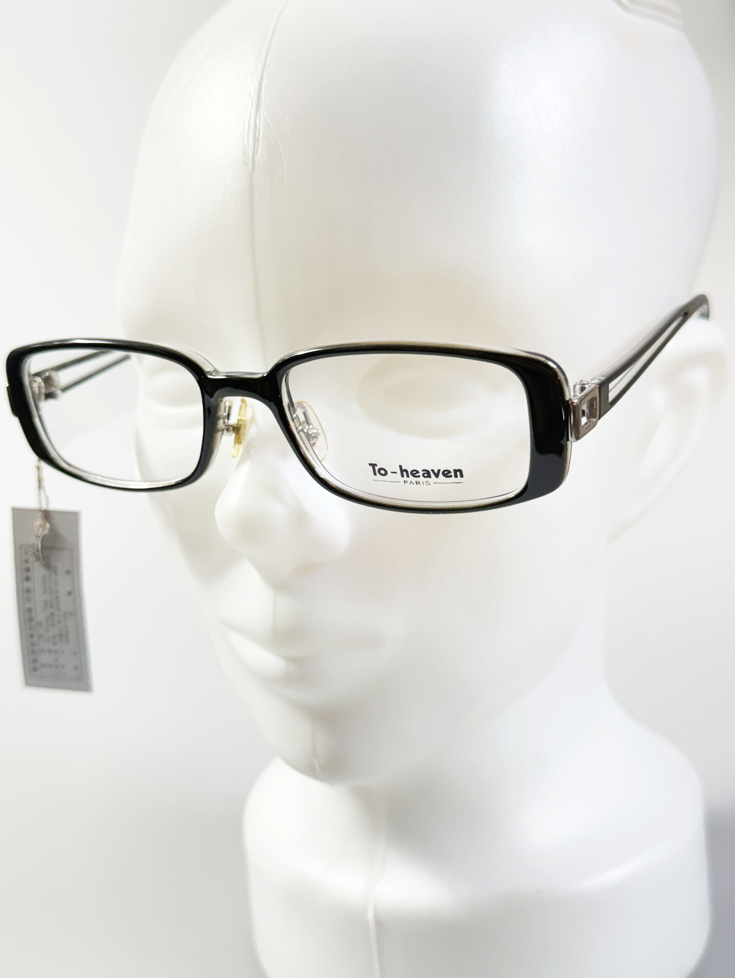 TO-HEAVEN Black Square Combination Horn-Rim Frame Glasses