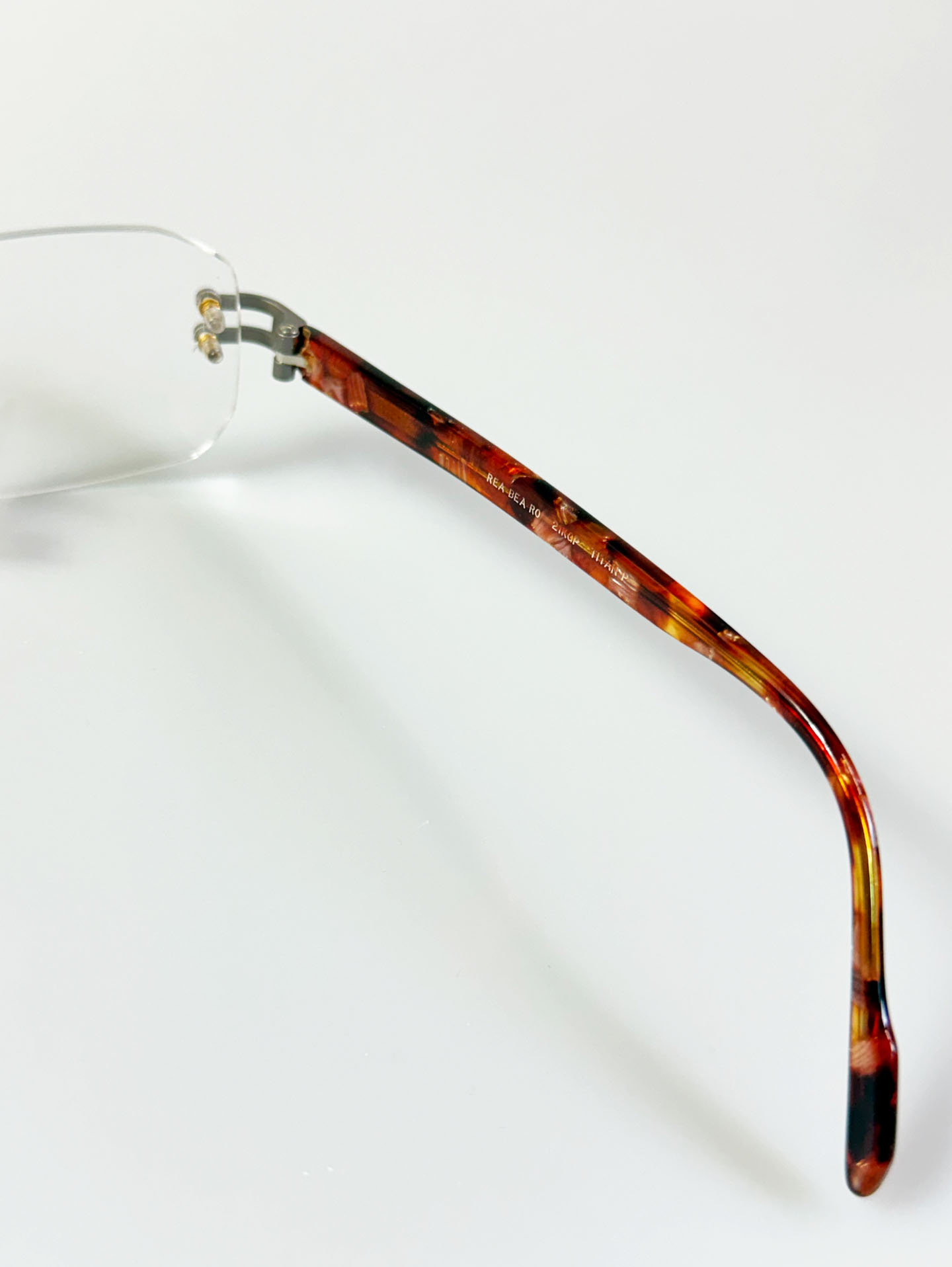REABEARO Silver Rimless Square Metal Frame Glasses