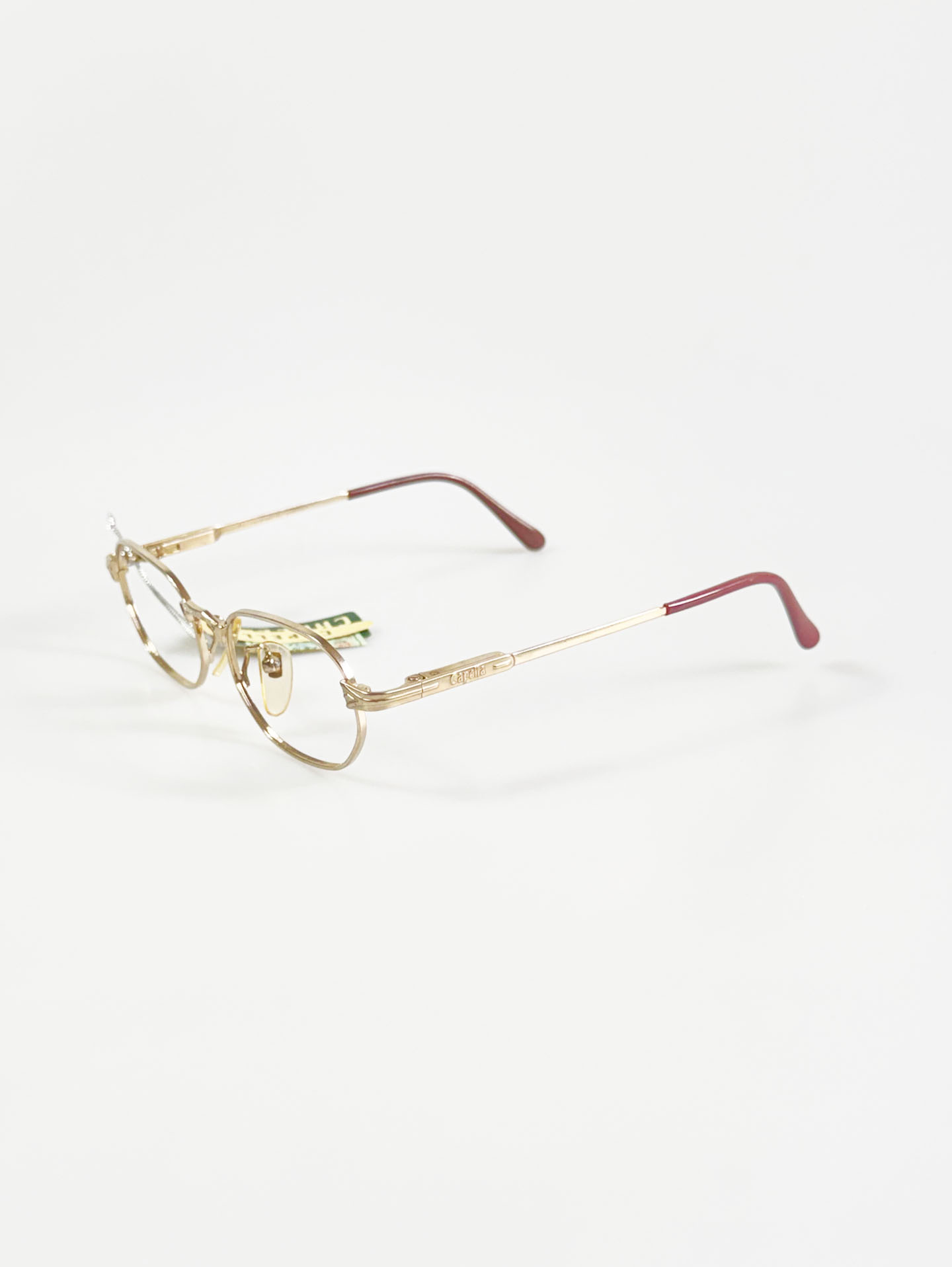 90’s CAPELLA Gold Slim Square Metal Frame Glasses