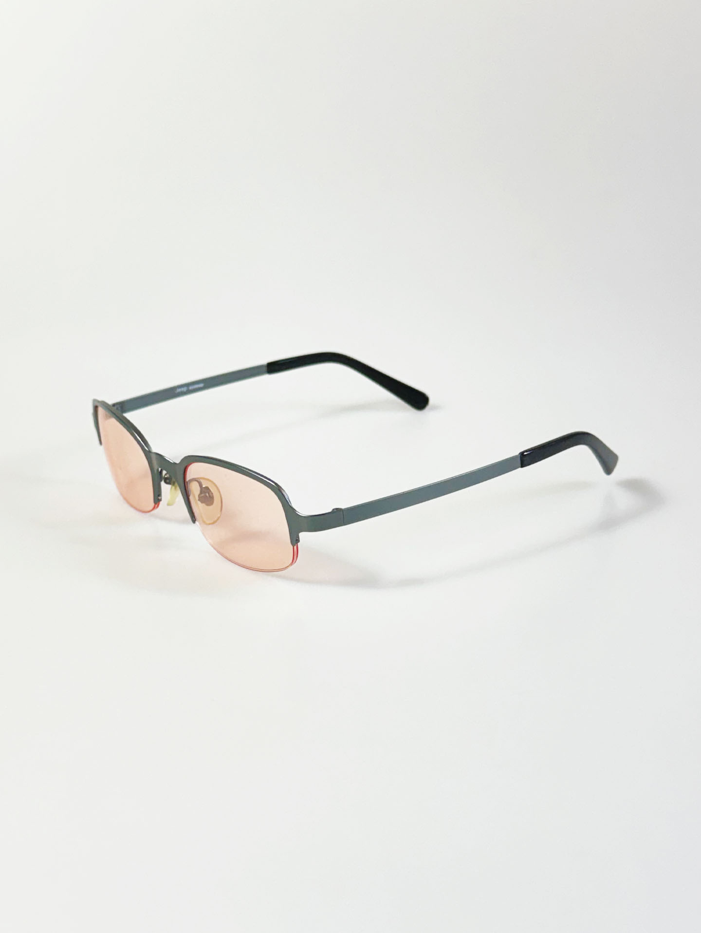 JEEP Semi-Rimless Square Metal Tint Glasses