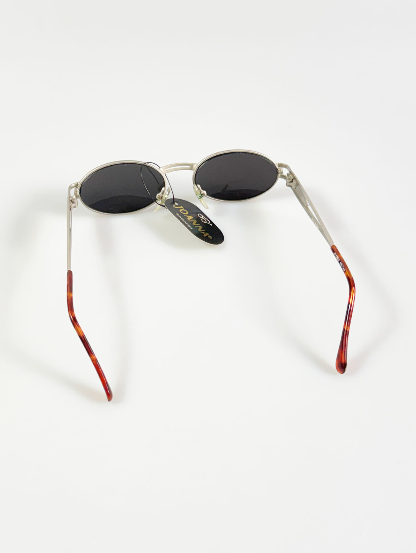 90's JOANNA Silver Slim Oval Metal Frame Sunglasses
