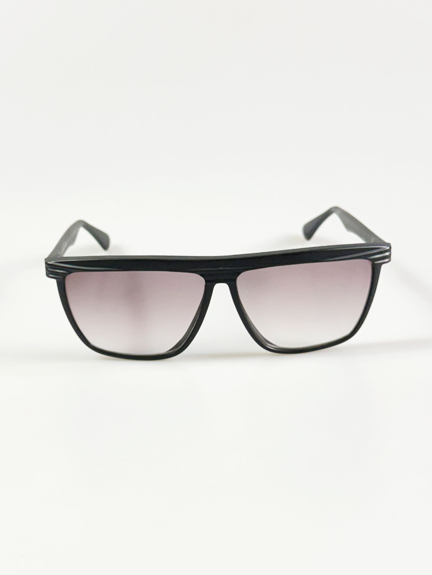 90's TECH Square Wrap-Style Matte Black Frame Sunglasses