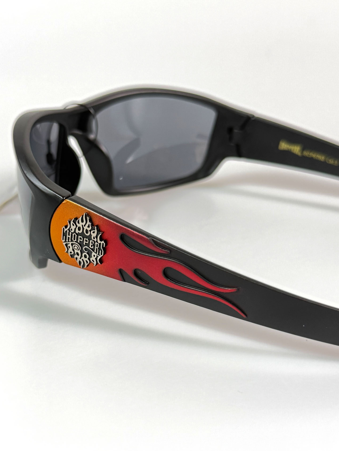 CHOPPERS Wraparound Matte Black Square Frame Sunglasses