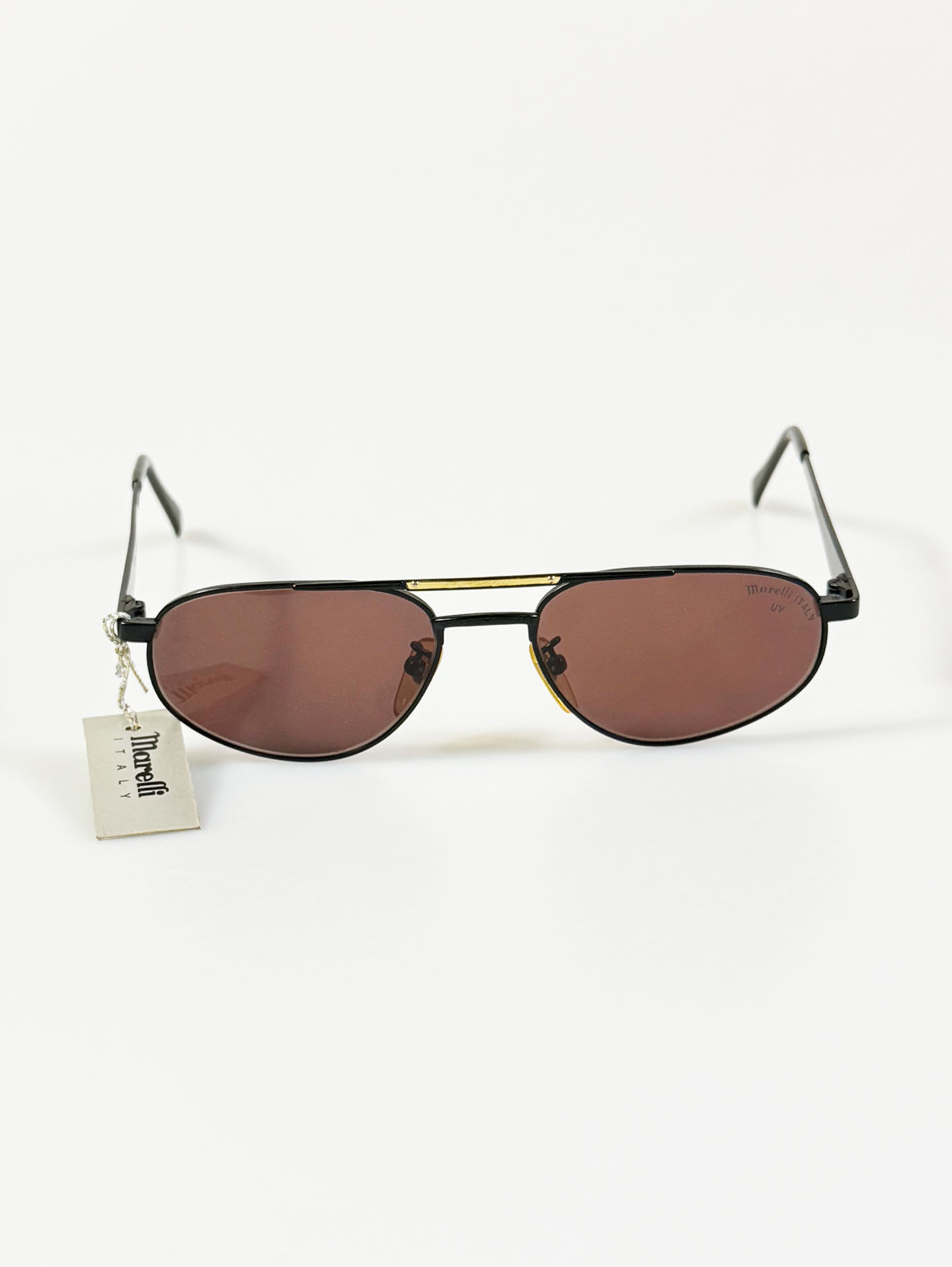 90’s Marelli Italy Black Metal Boeing Sunglasses
