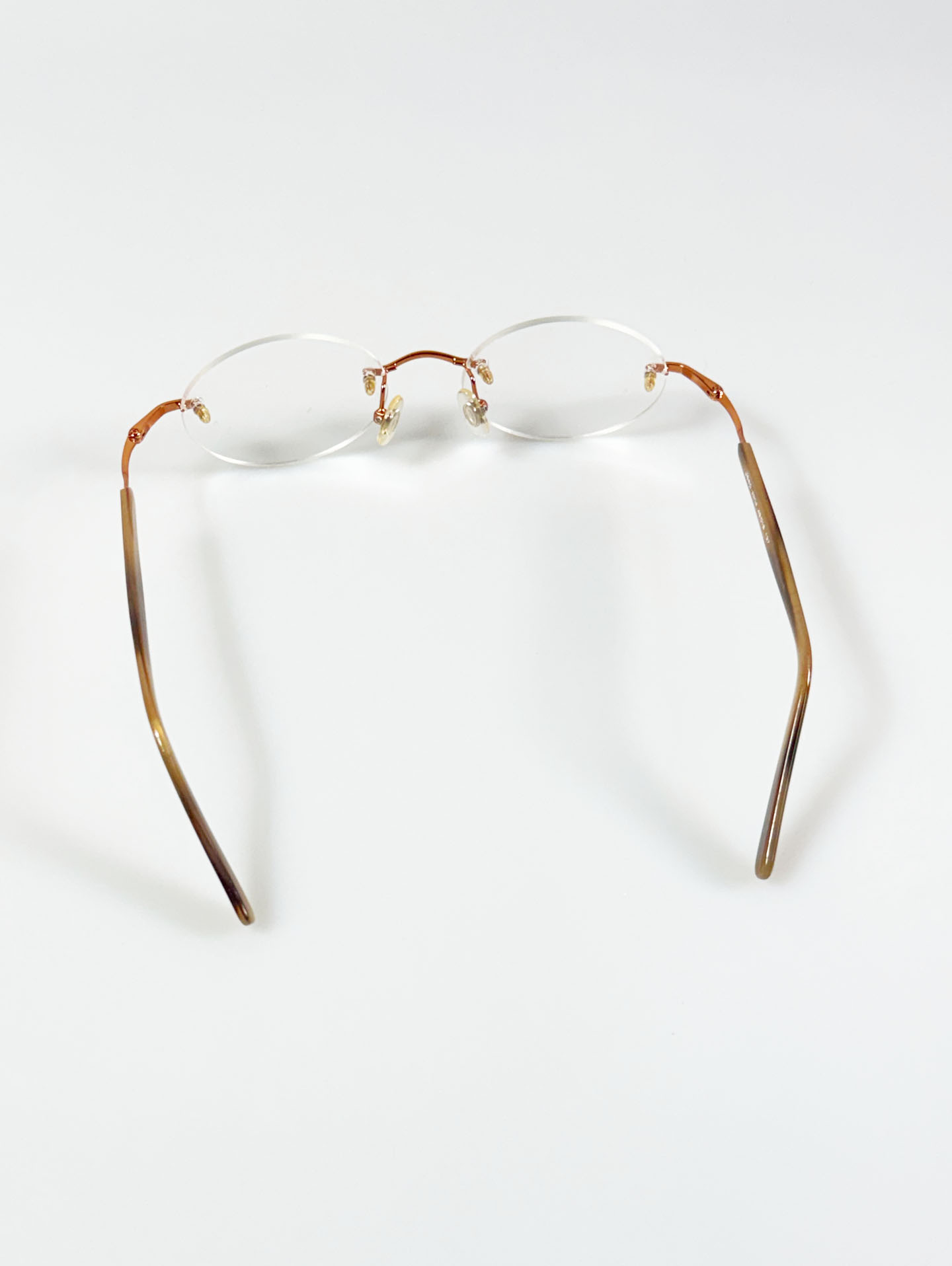 JEEP Rosegold Rimless Oval Metal Glasses