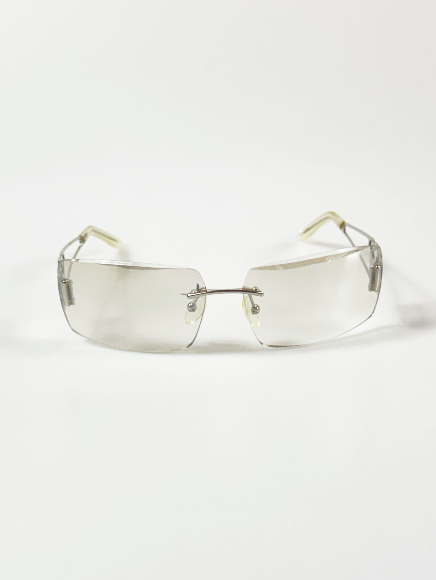 CAPRIO Rimless Square Metal Tinted Sunglasses