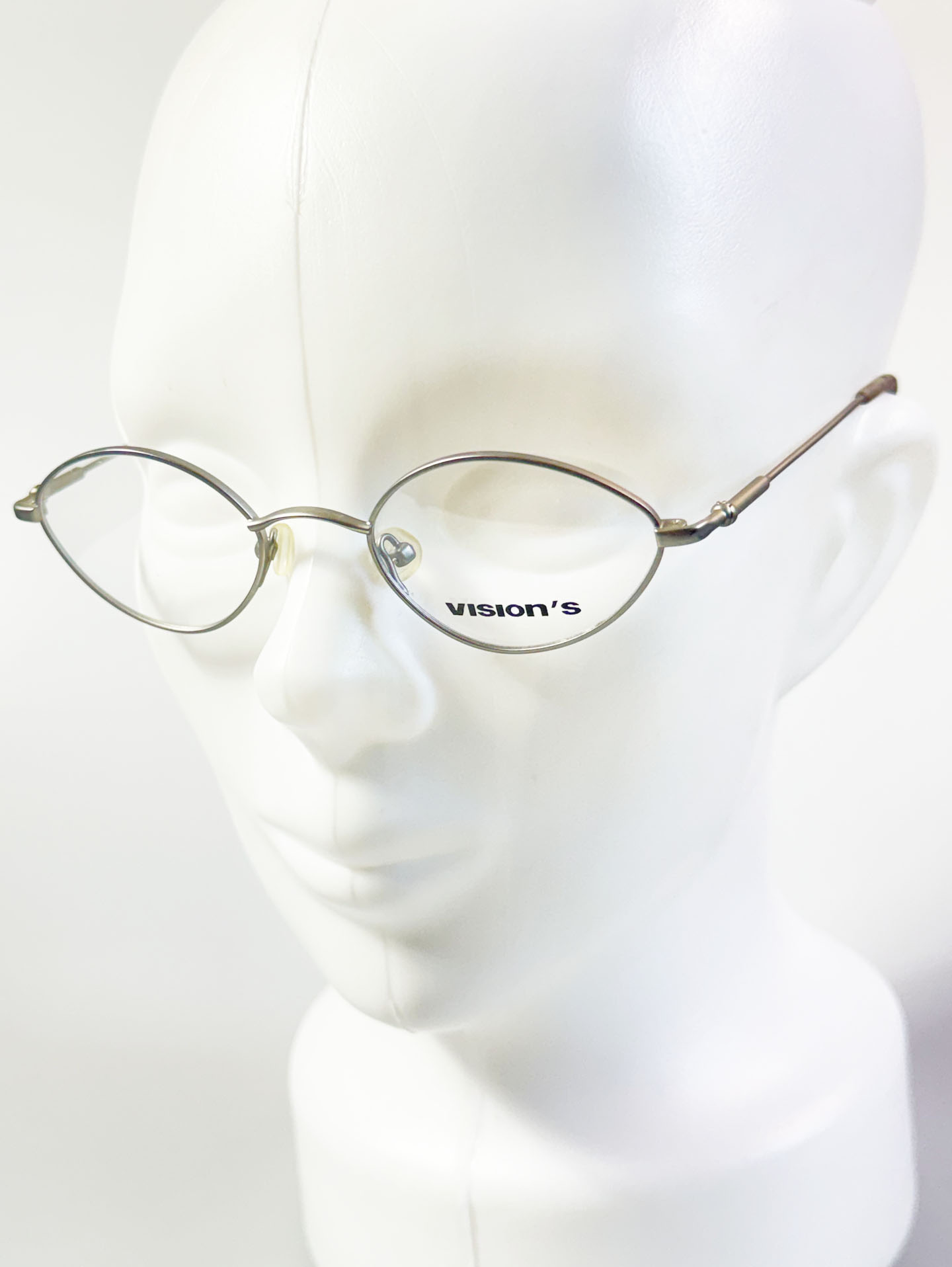 90’s Vision’s Matte Silver Slim Oval Metal Glasses