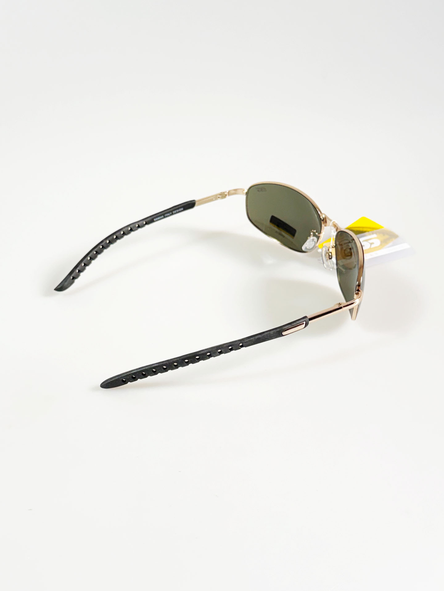 SS EYEWEAR Gold Slim Square Metal Sunglasses