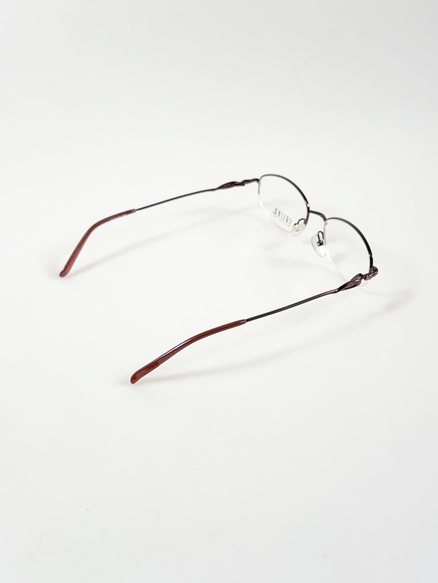 CASINO EYEWEAR Violet Half-Rim Oval Metal Glasses