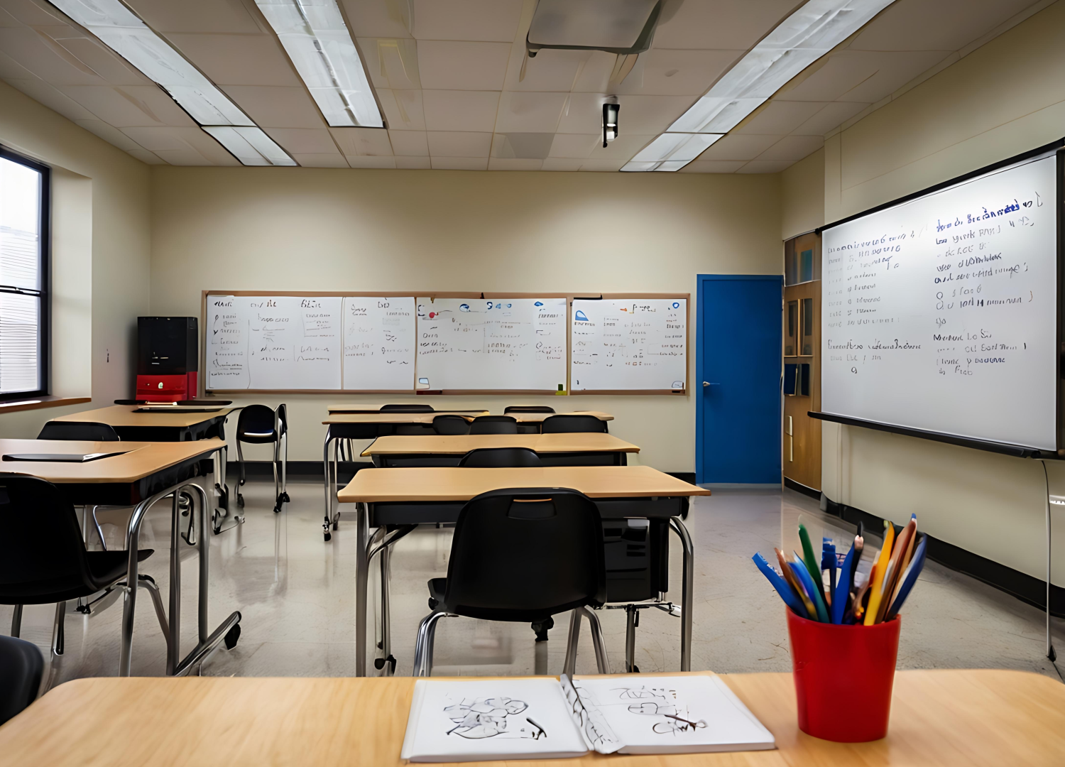 학원 와이파이 구축으로 온라인 수업 안정화된 학원 내부