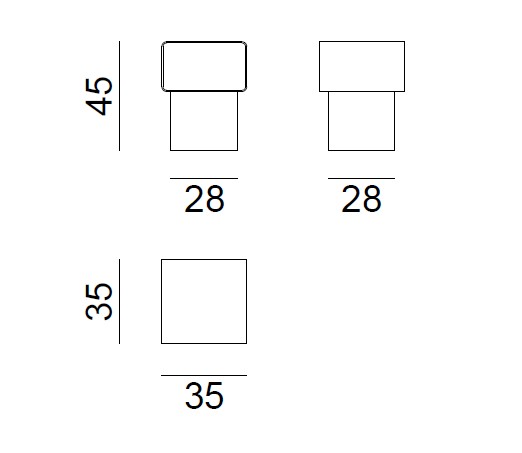 키라 44 사이드테이블, 알루미늄 - 크롬실버 / KIRA 44 Side table