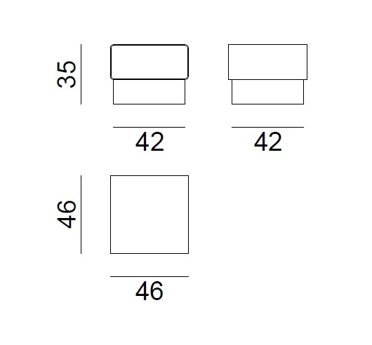 키라 46 사이드테이블, 알루미늄 - 크롬실버 / KIRA 46 Side table