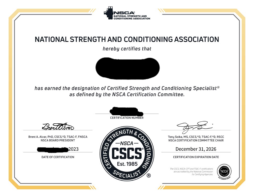 NSCA-CSCS 후기 : NSCA KOREA