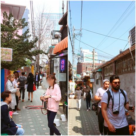 서울 익선동 골목길이 옛 한옥을 특색있게 바꾼 가게들을 찾는 내∙외국인들로 붐비고 있다.