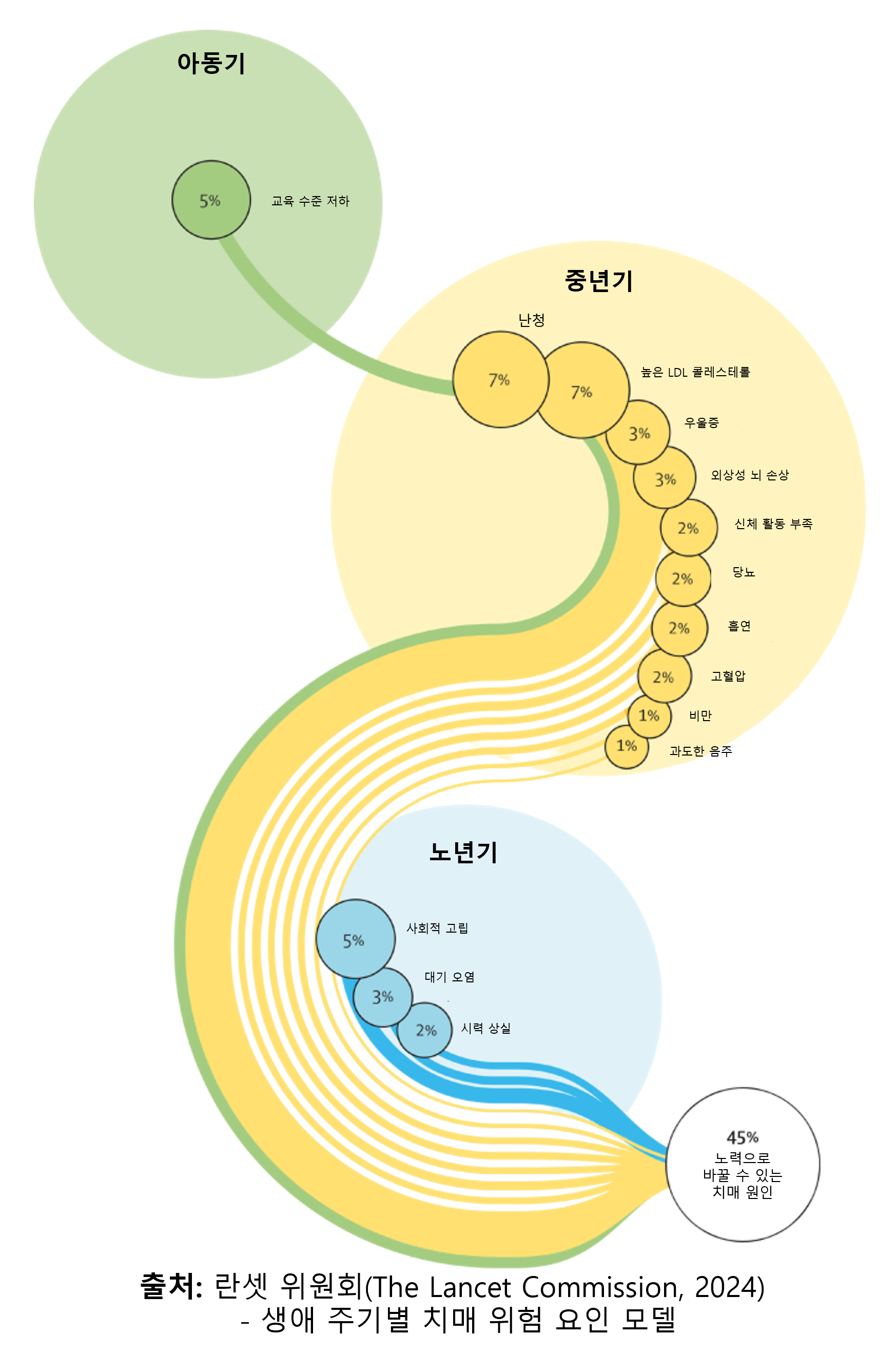 2024 란셋 리포트 치매 위험 요인 난청 비중
