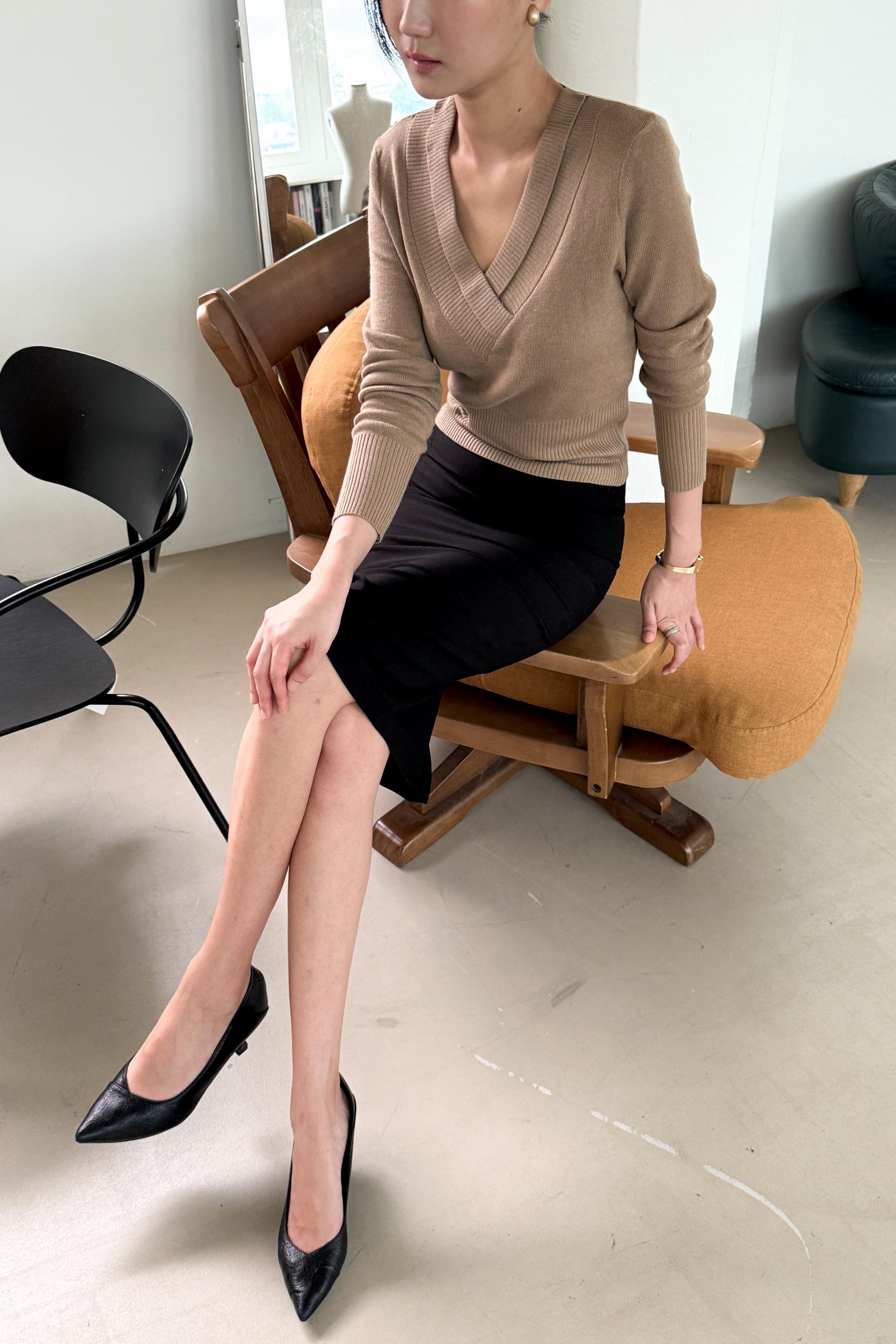 Hourglass Rib Knit_Charcoal