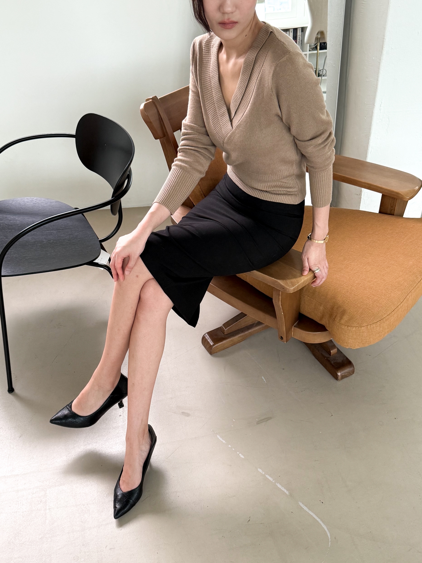 Hourglass Rib Knit_Beige