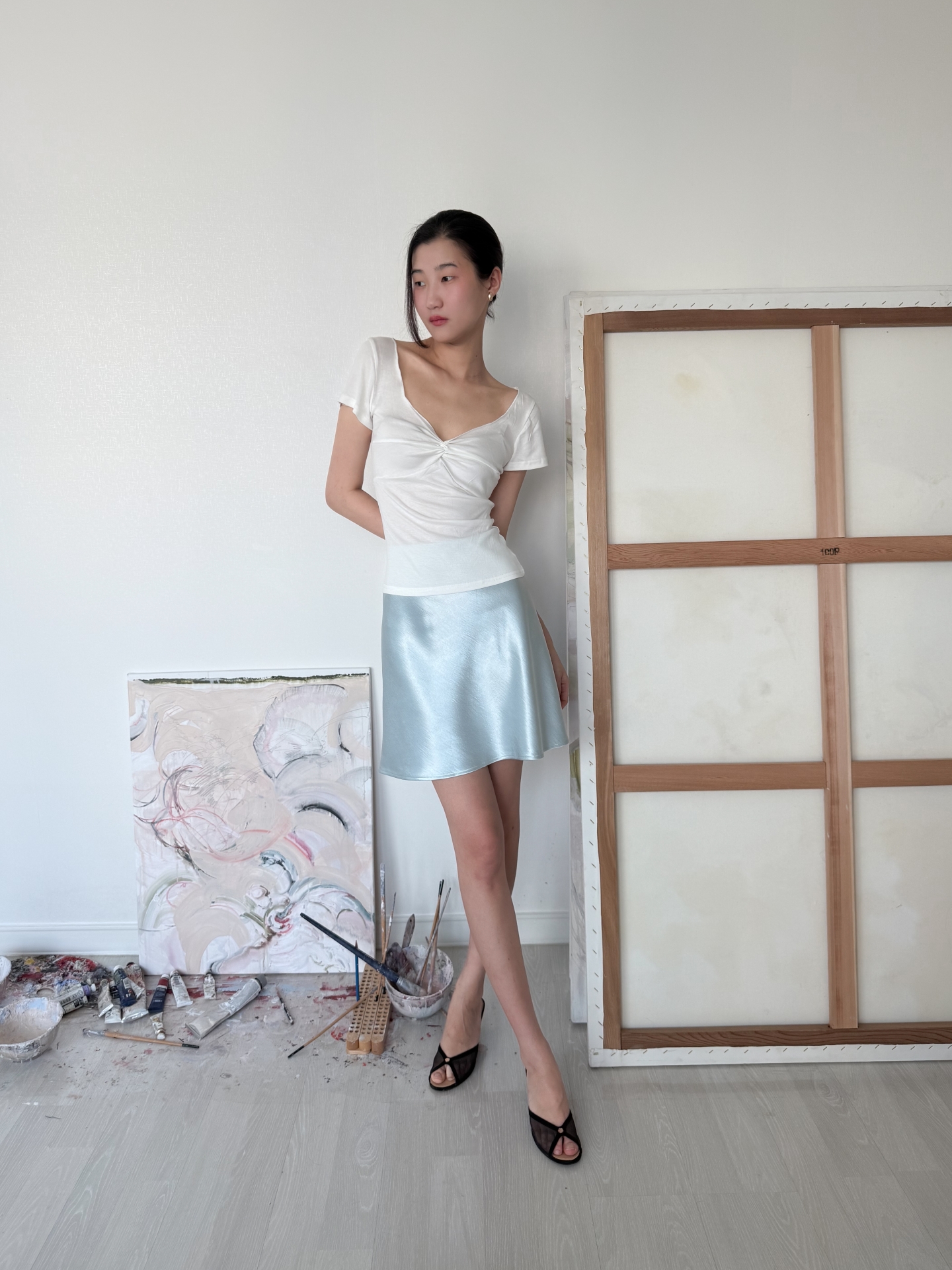 Soft Twist T-Shirt_Pale Blue