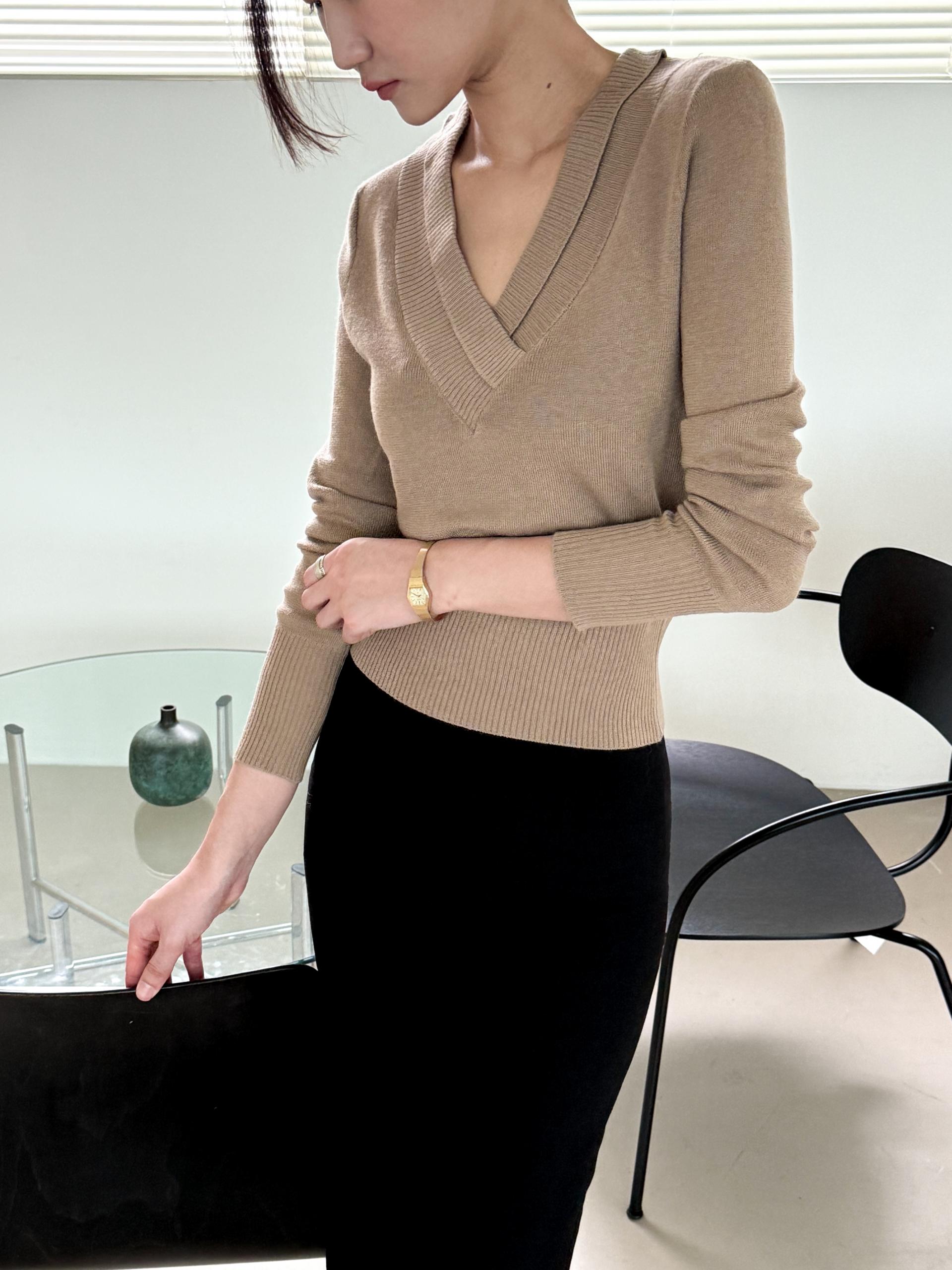 Hourglass Rib Knit_Beige