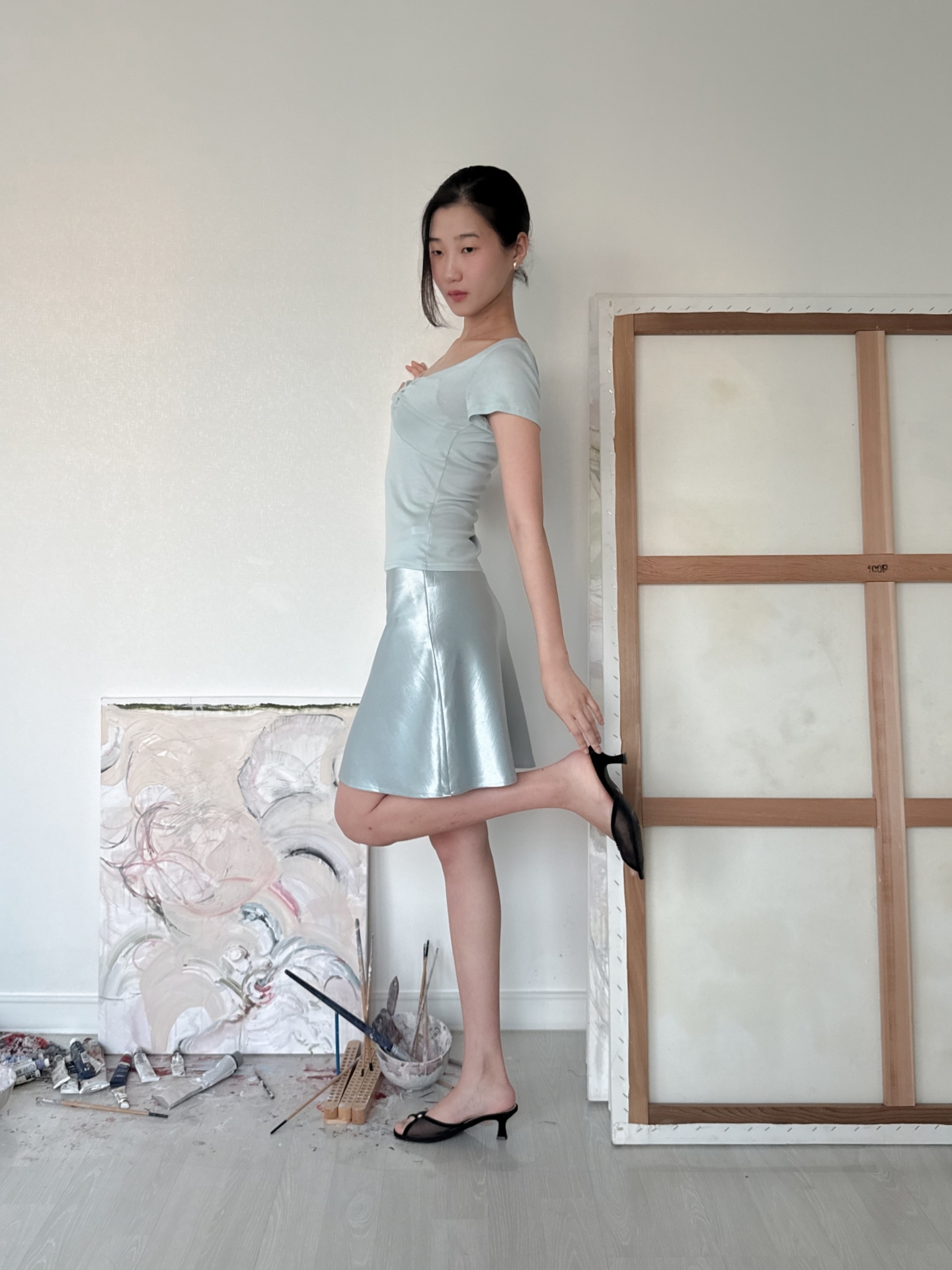 Soft Twist T-Shirt_Pale Blue
