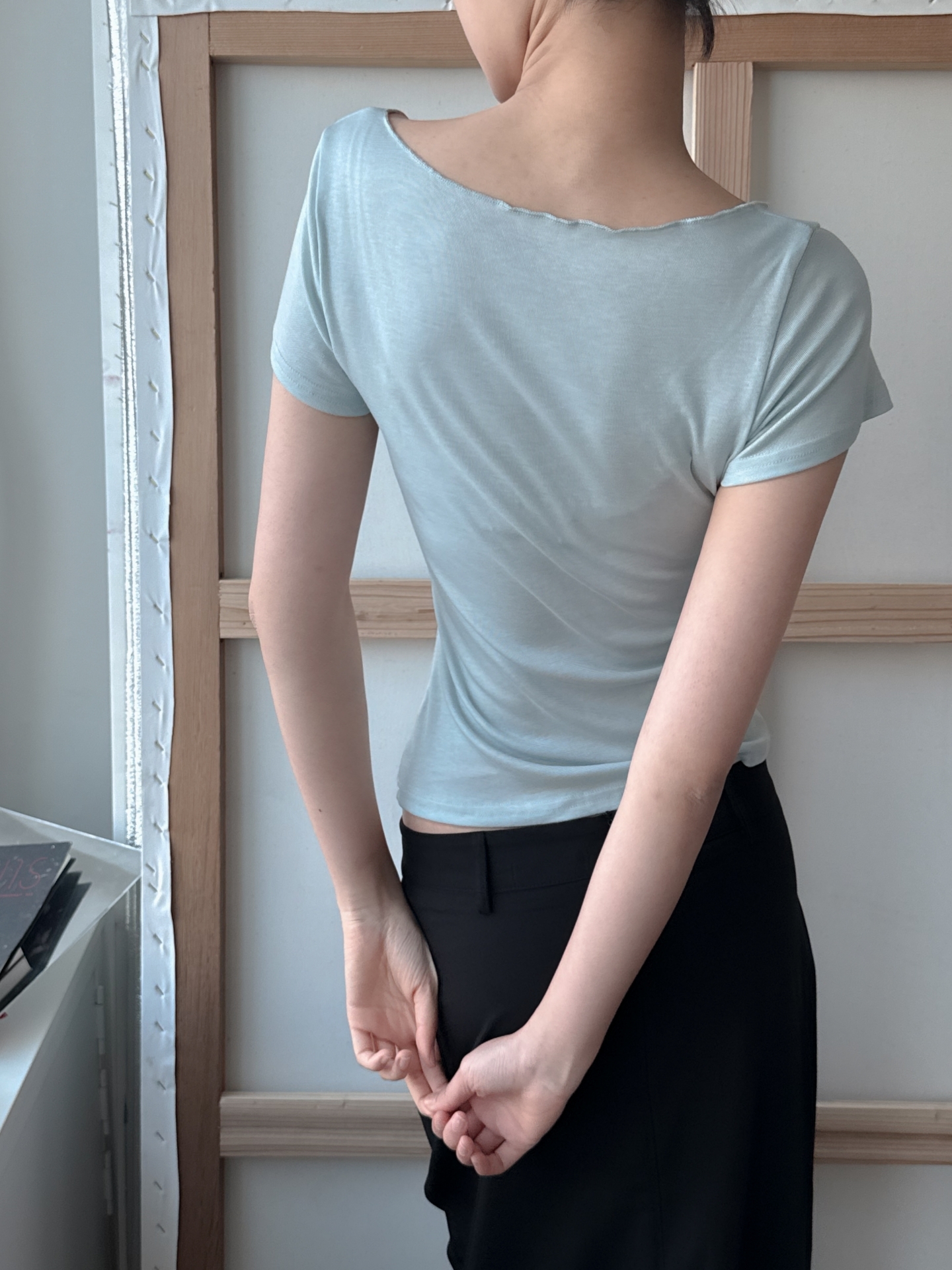 Soft Twist T-Shirt_Pale Blue