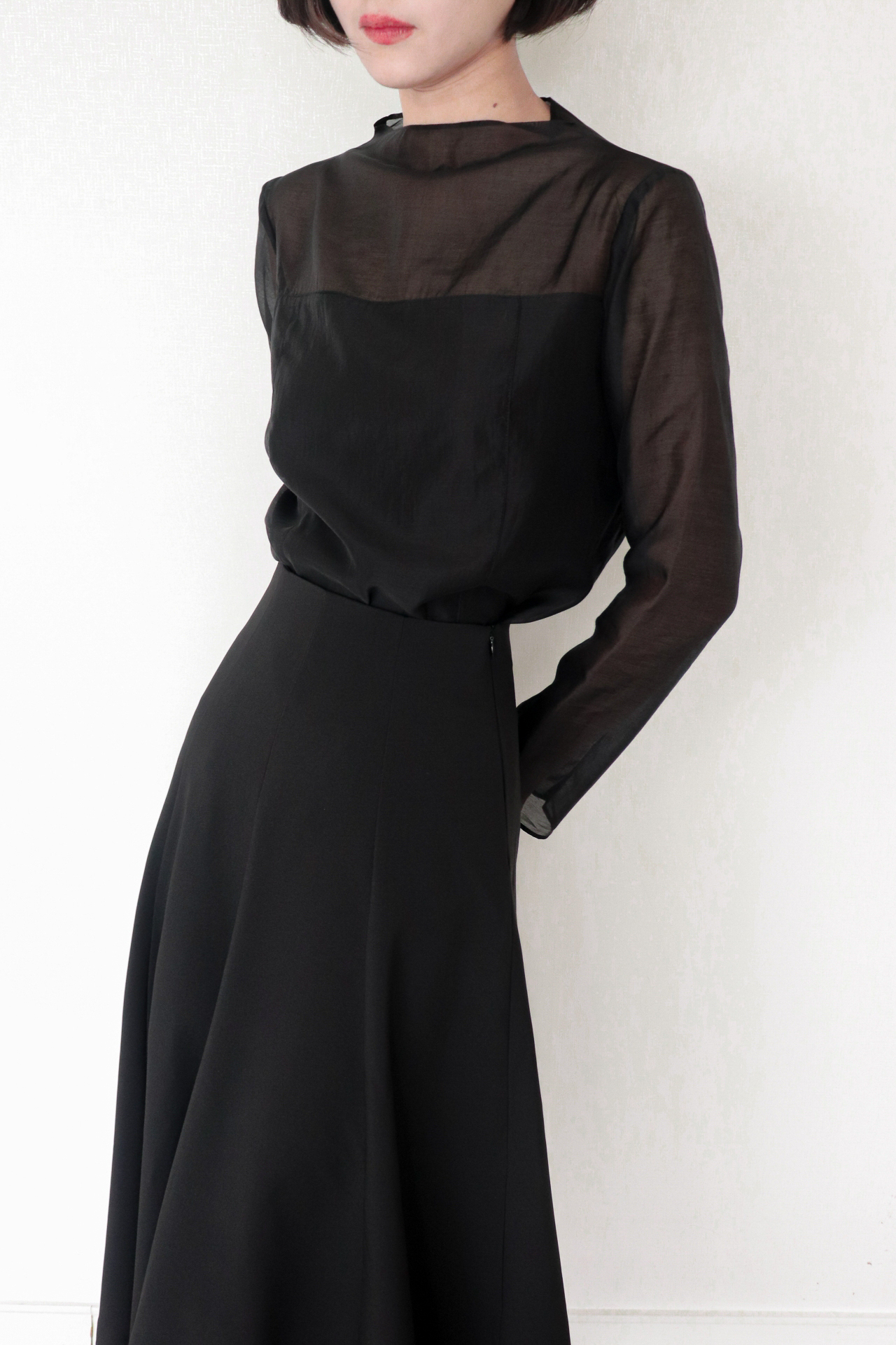 Grace Sheer Blouse_Ivory