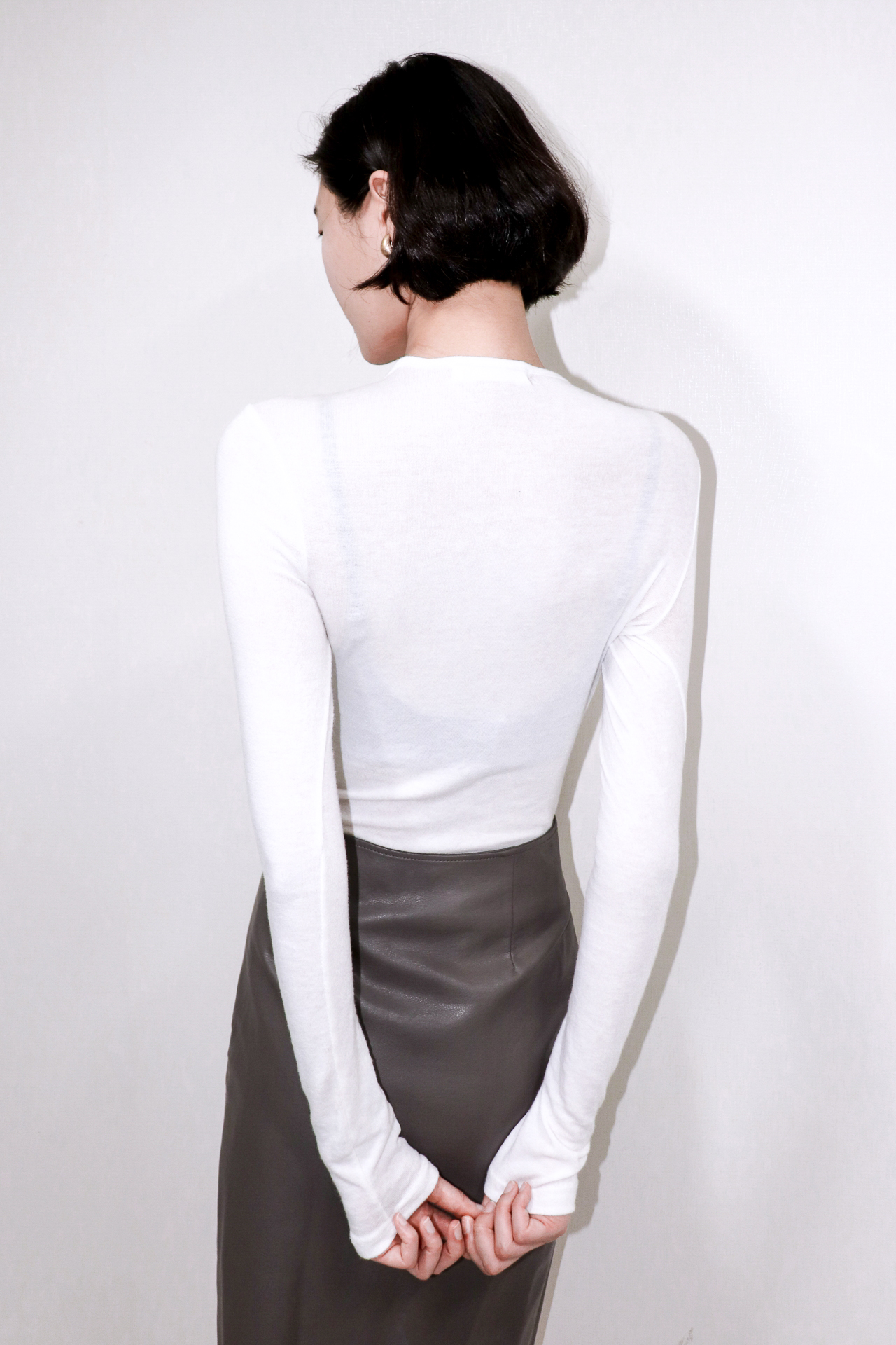 Slim Henley Tee_White