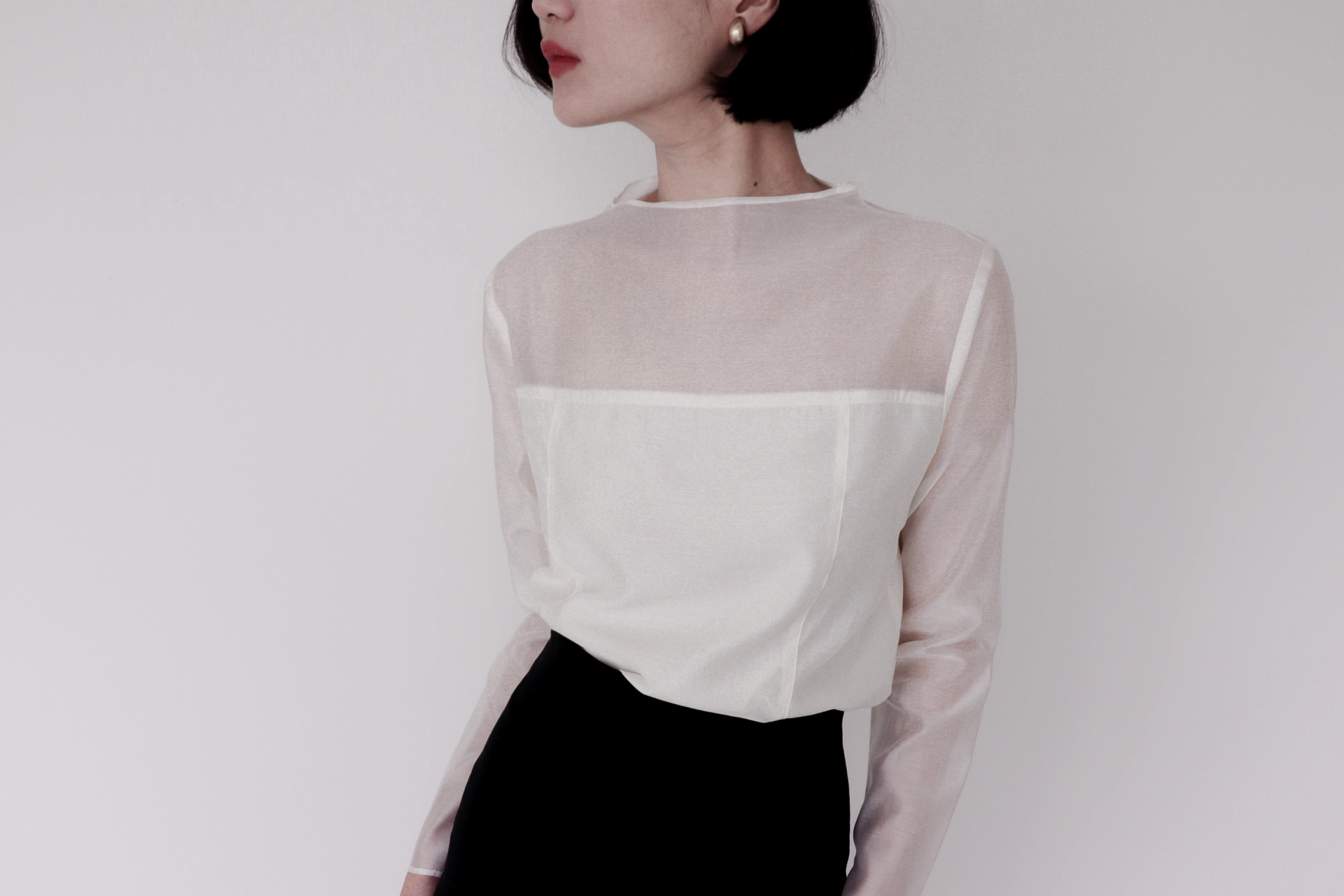 Grace Sheer Blouse_Ivory