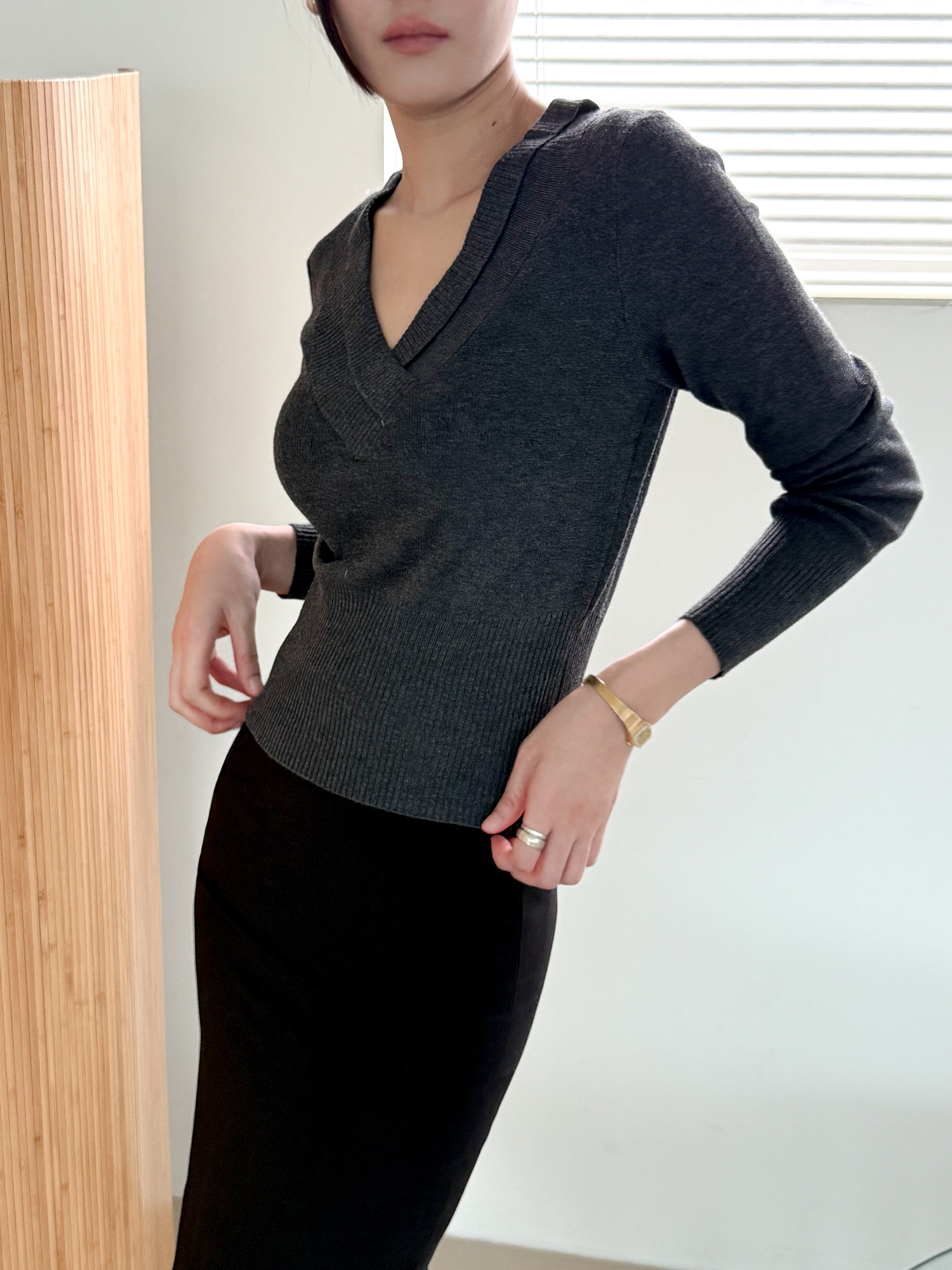 Hourglass Rib Knit_Beige